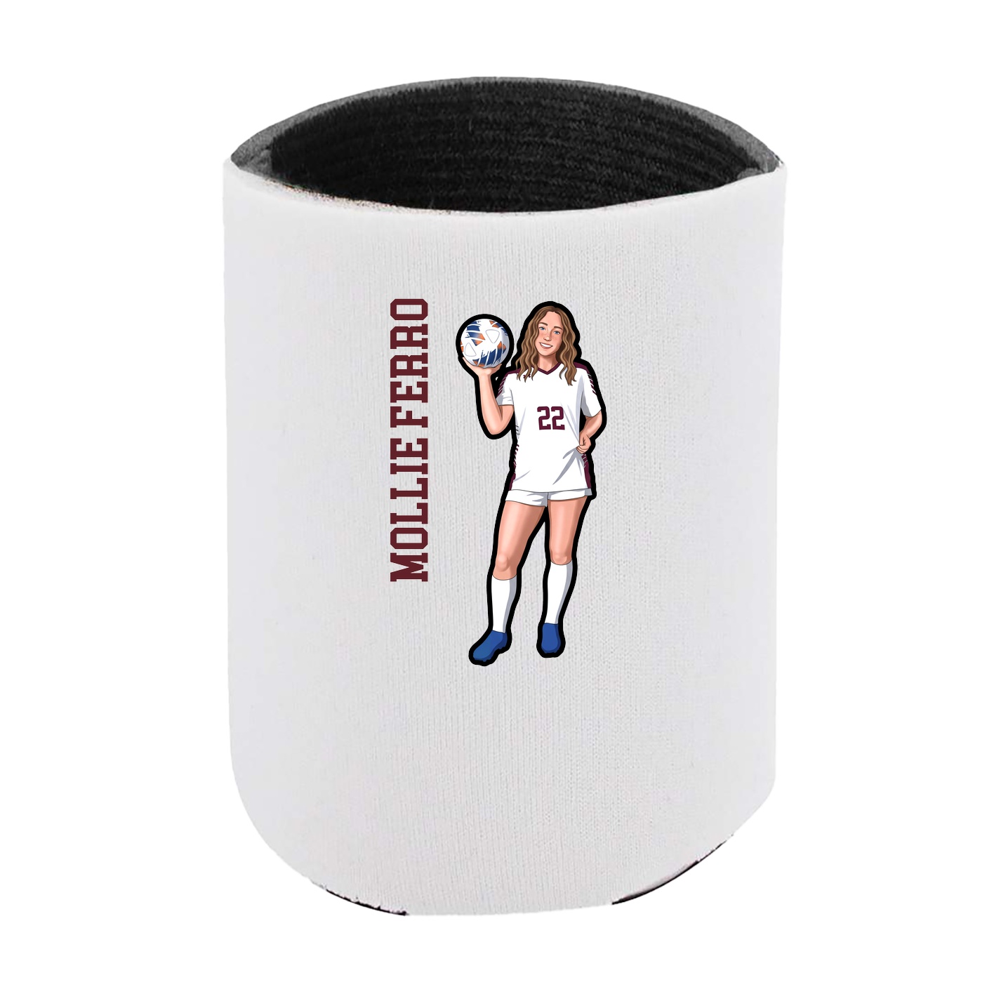 Can Holder — Name Vertical in White