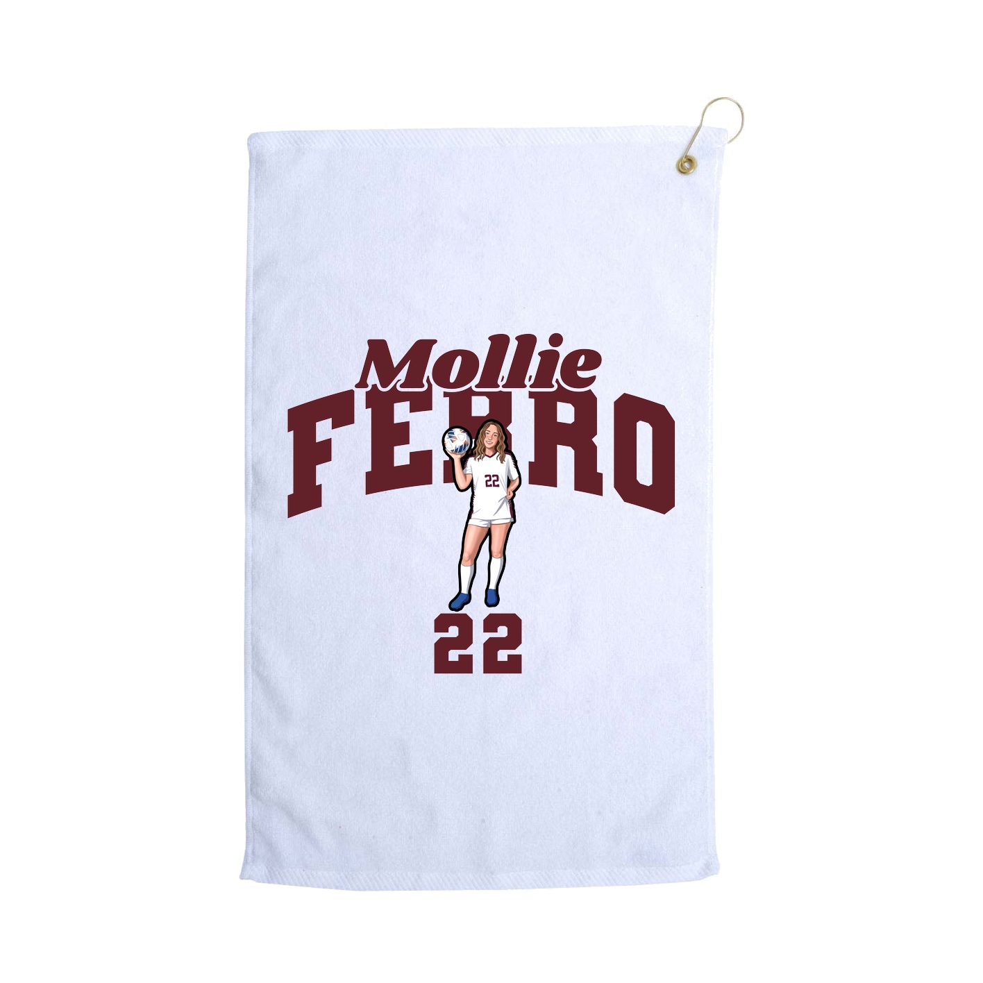 Golf Towel — Signature Arch in White