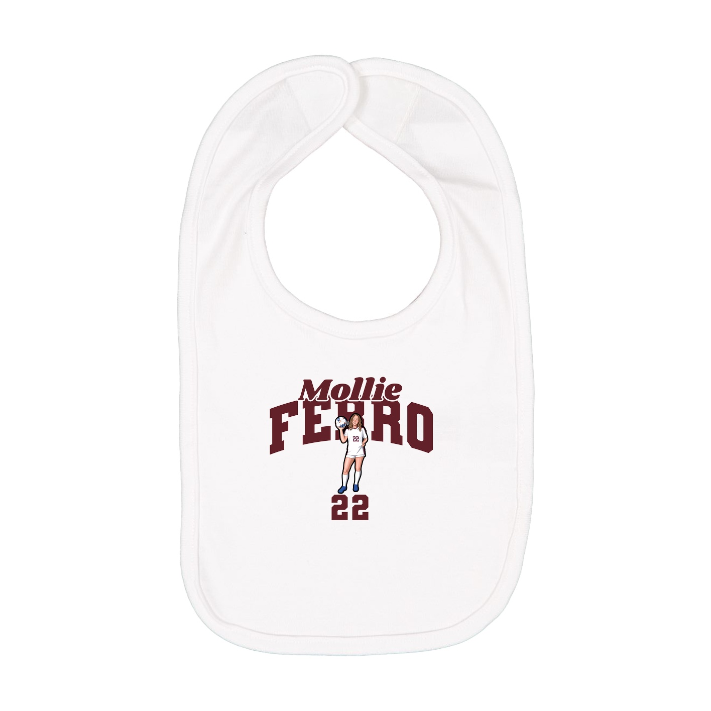 Infant Bib — Signature Arch in White