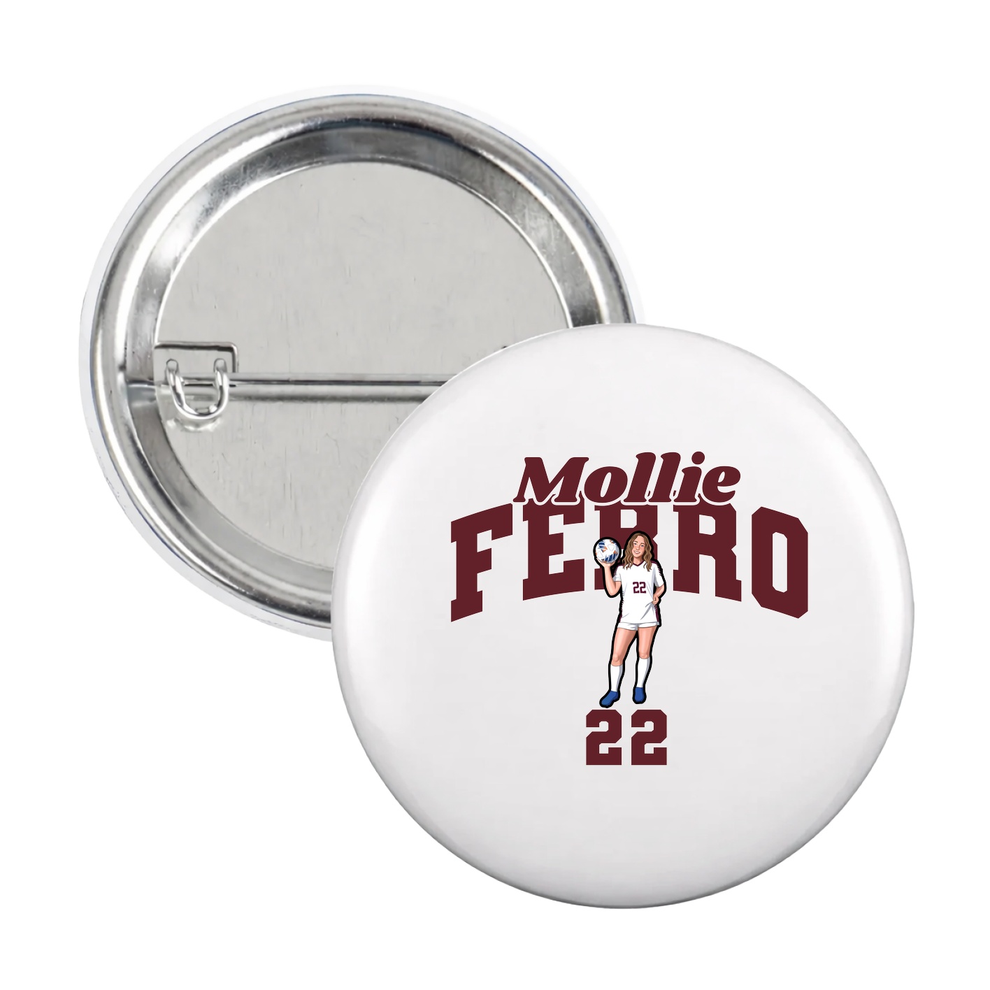 Game Day Button — Signature Arch in White