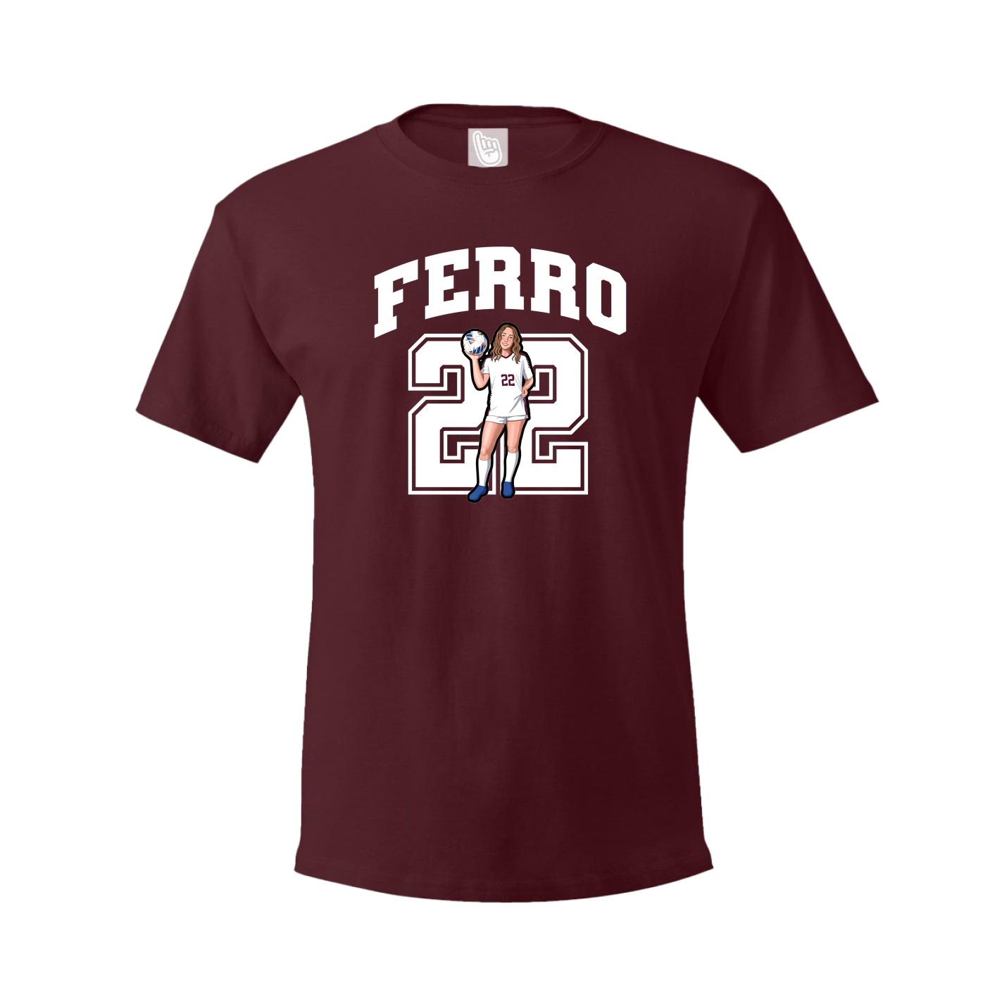 Tee — Number in Maroon