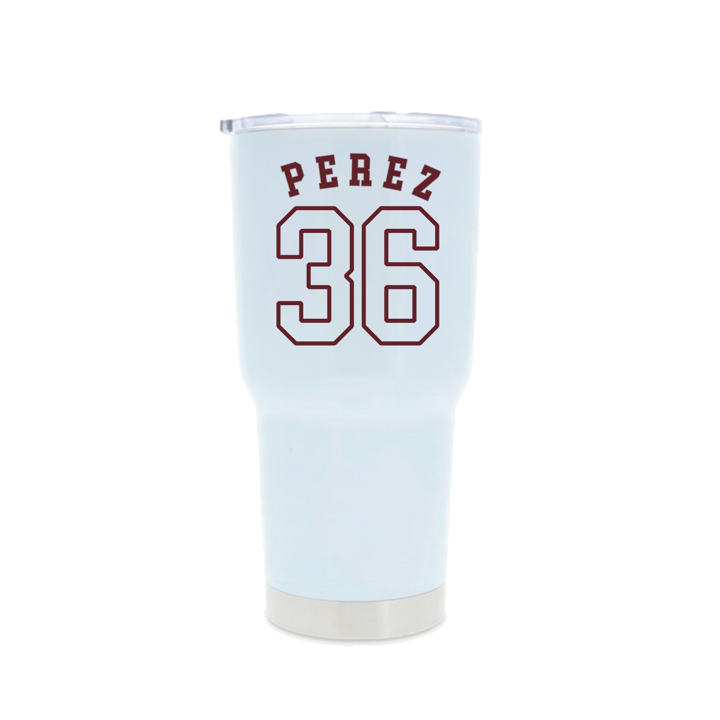 30oz Stainless Steel Tumbler — Shirsey Arch in White