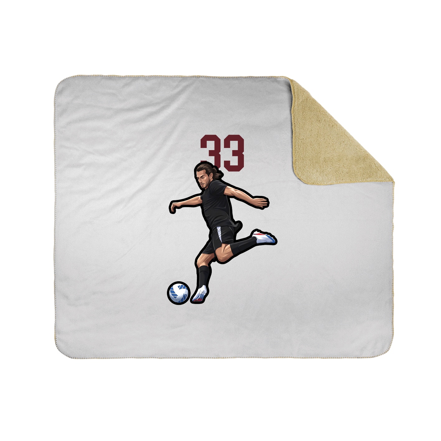 Throw Blanket — Number Top in White