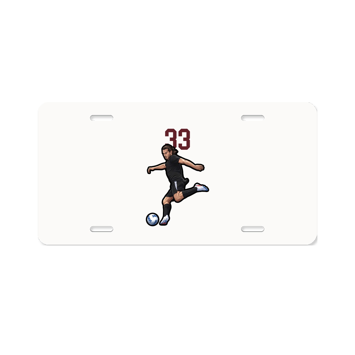 License Plate — Number Top in Classic