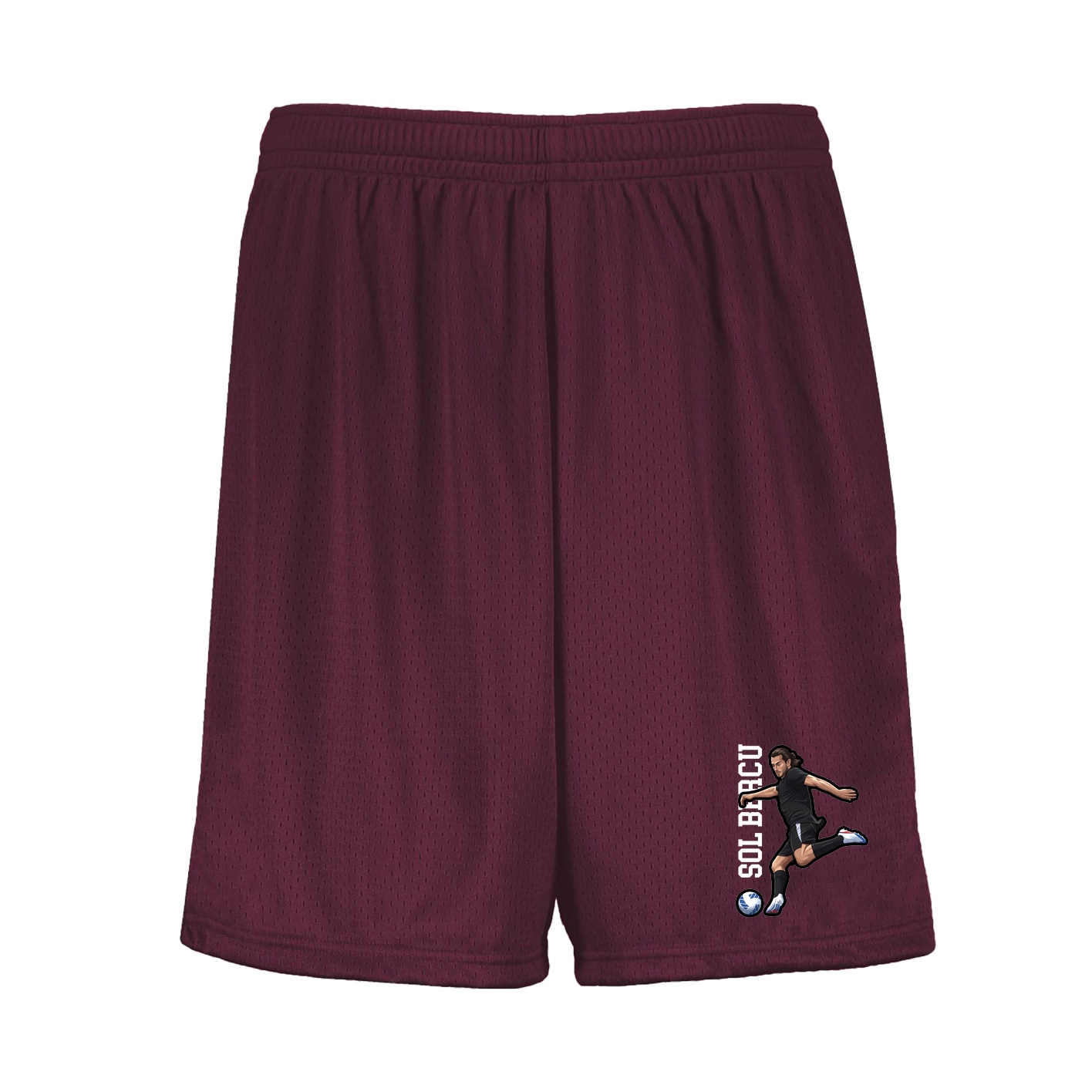 Shorts — Name Vertical in Maroon