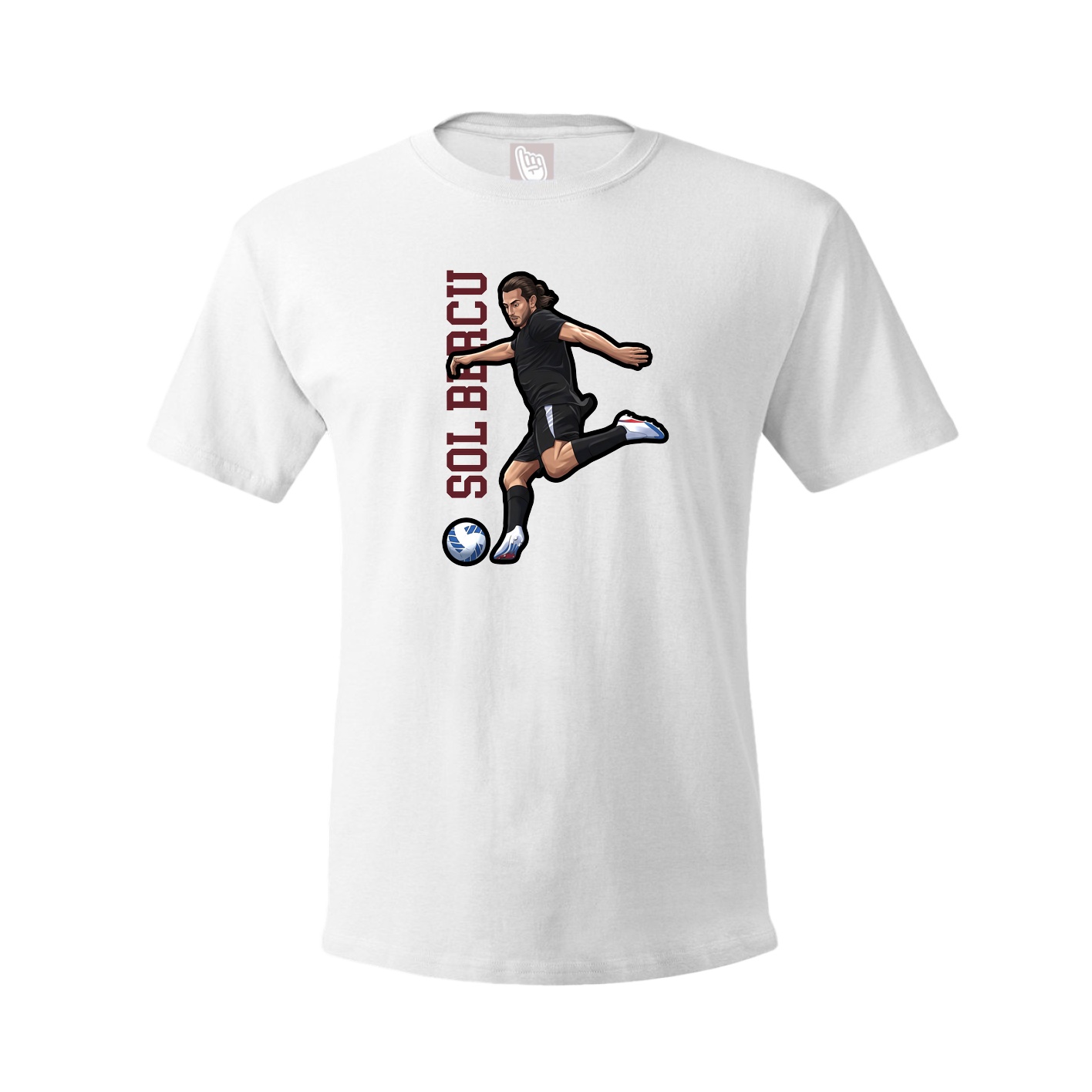 Tee — Name Vertical in White