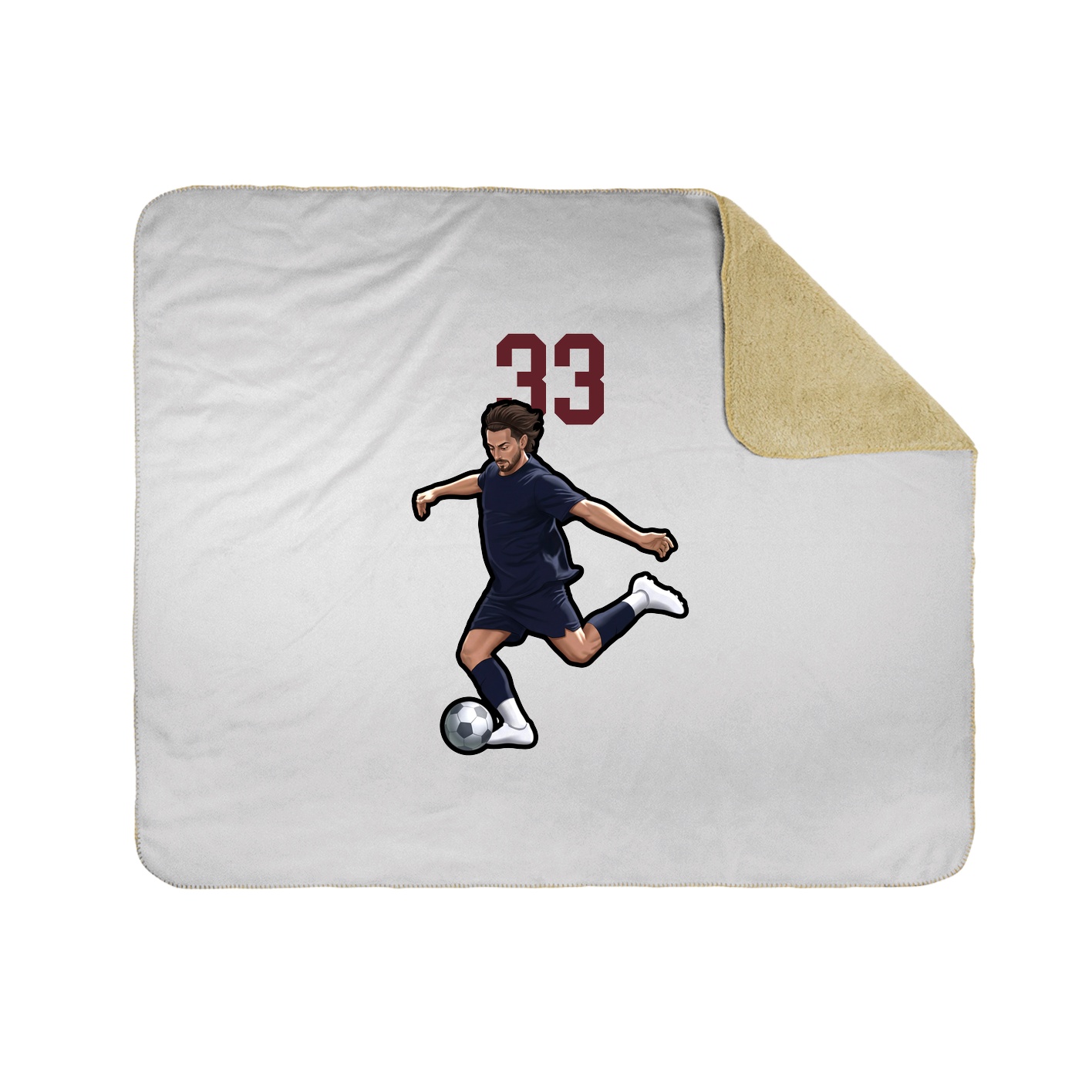 Throw Blanket — Number Top in White