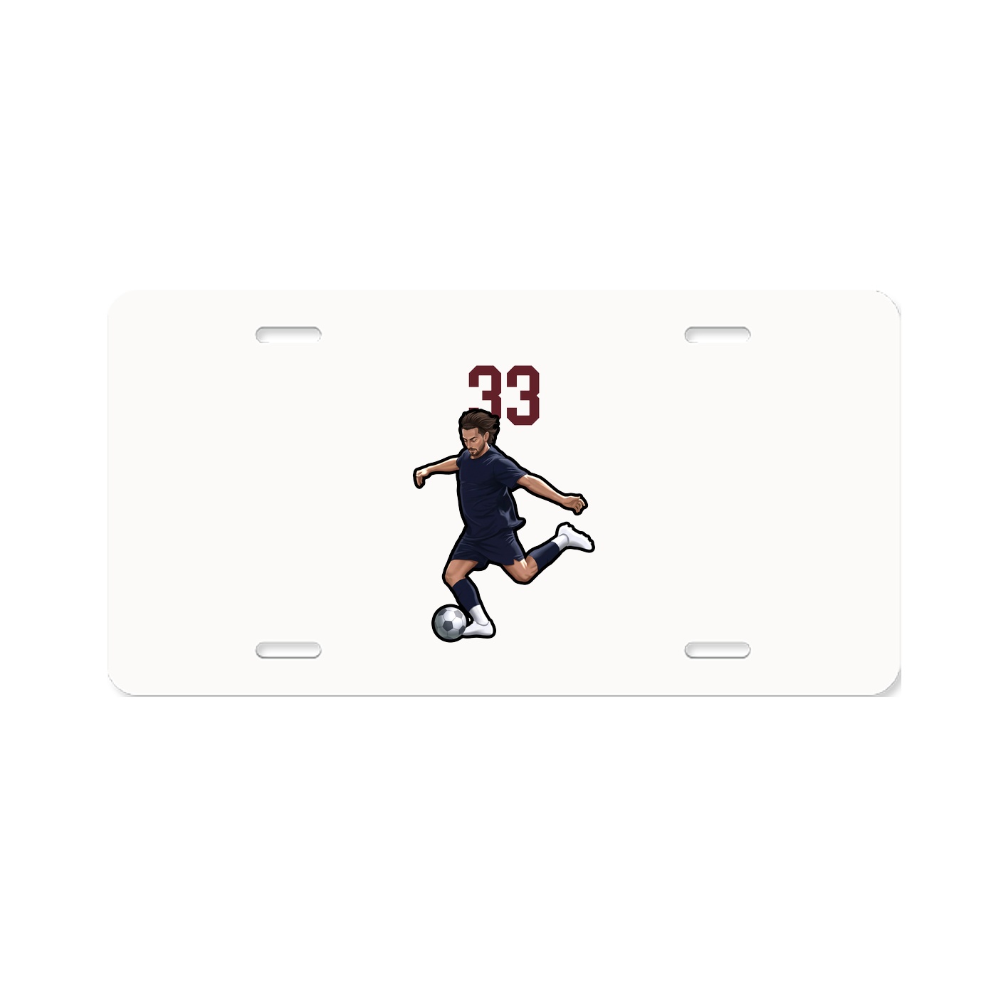 License Plate — Number Top in Classic