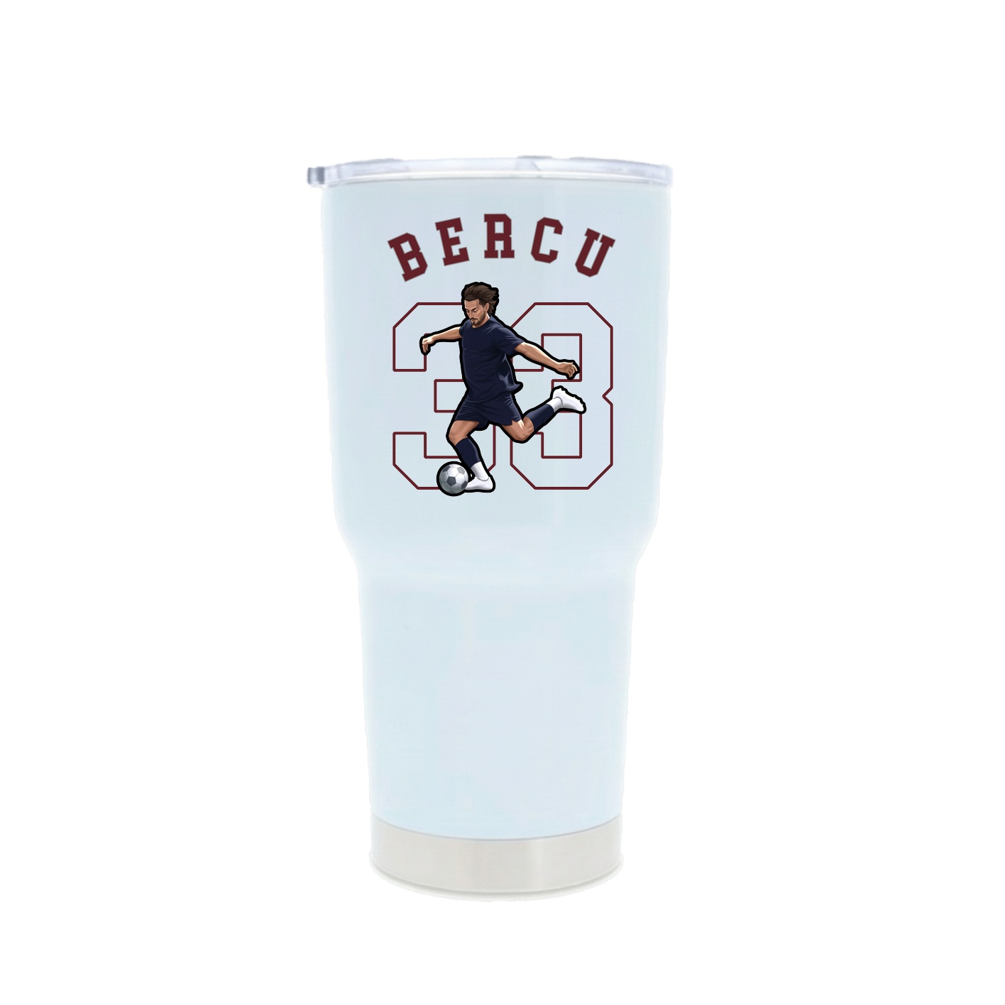 30oz Stainless Steel Tumbler — Shirsey Arch in White