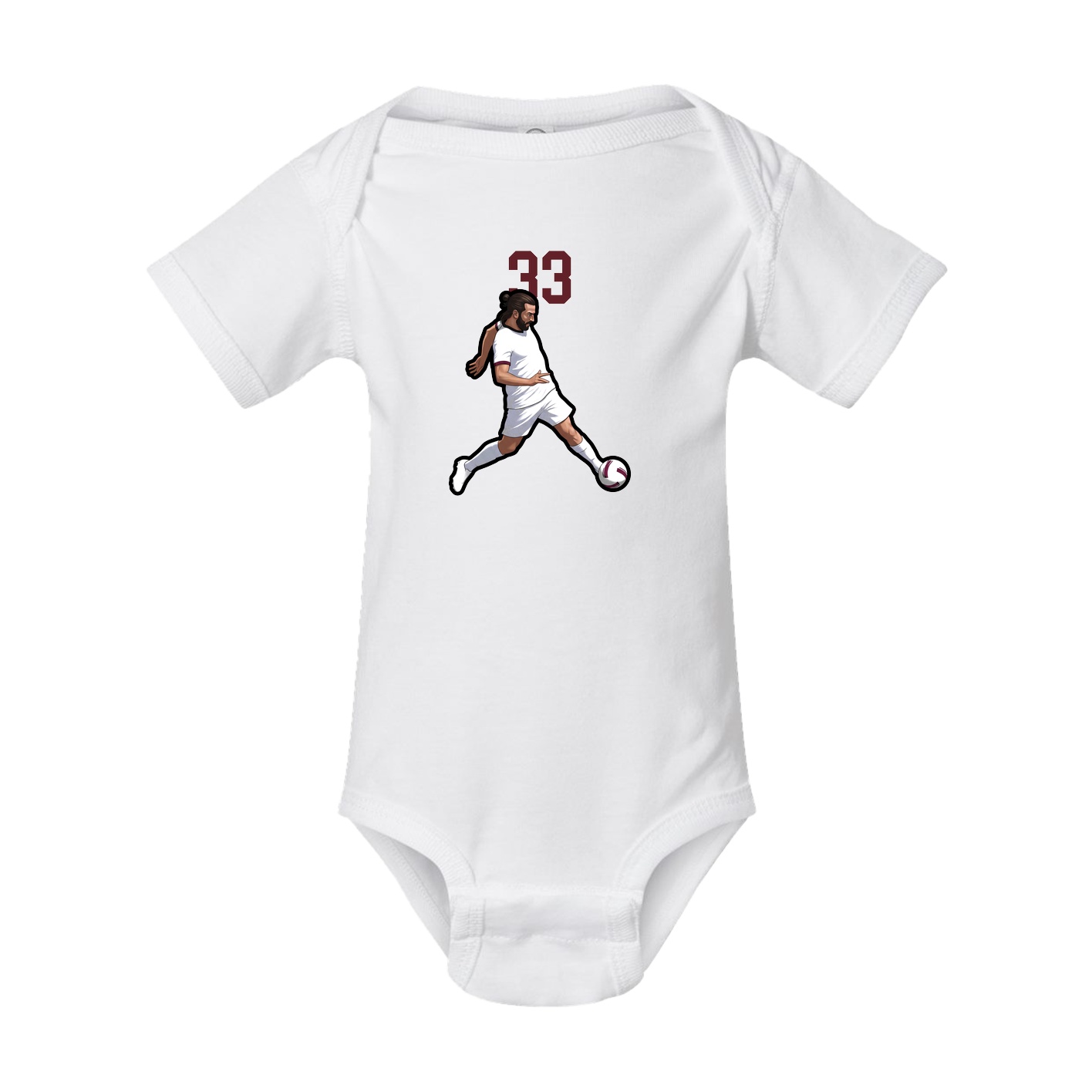 Baby Onesie — Number Top in White