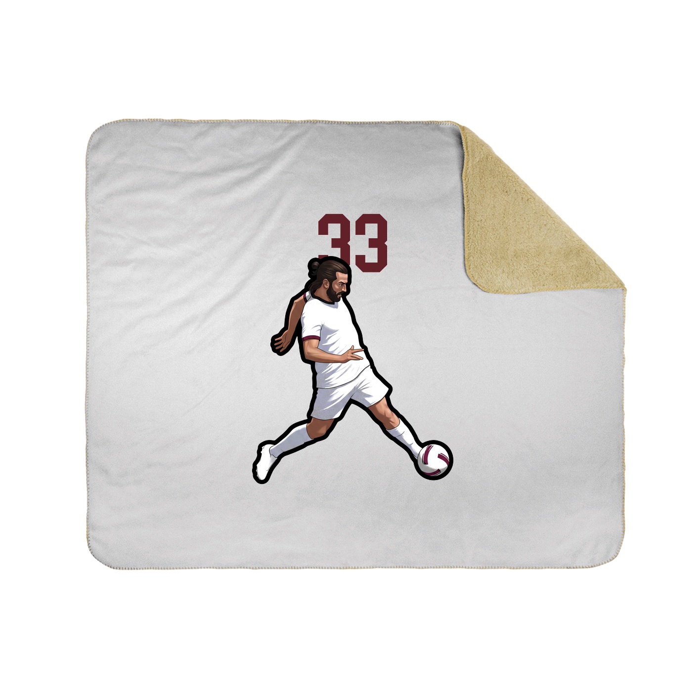 Throw Blanket — Number Top in White