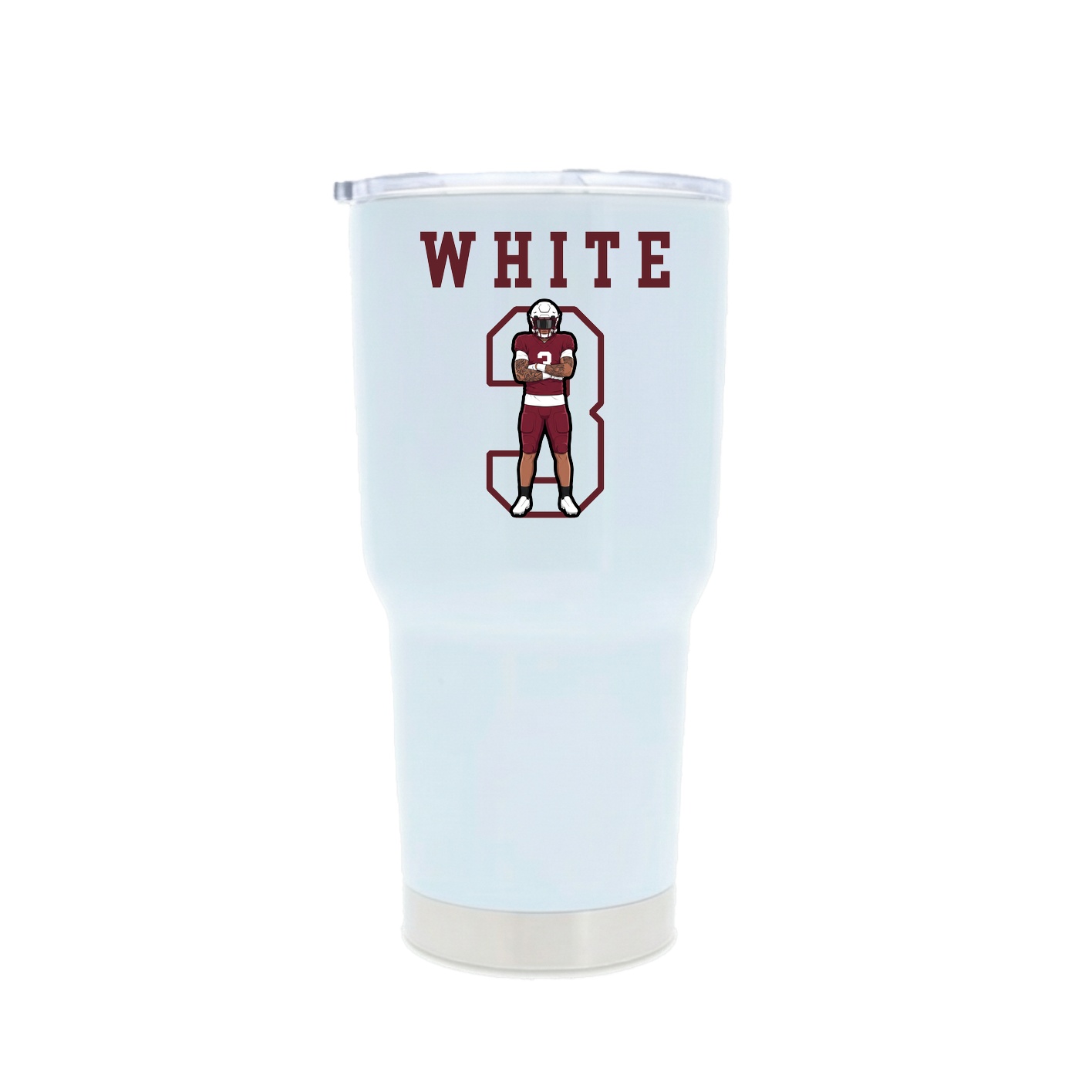 30oz Stainless Steel Tumbler — Shirsey in White