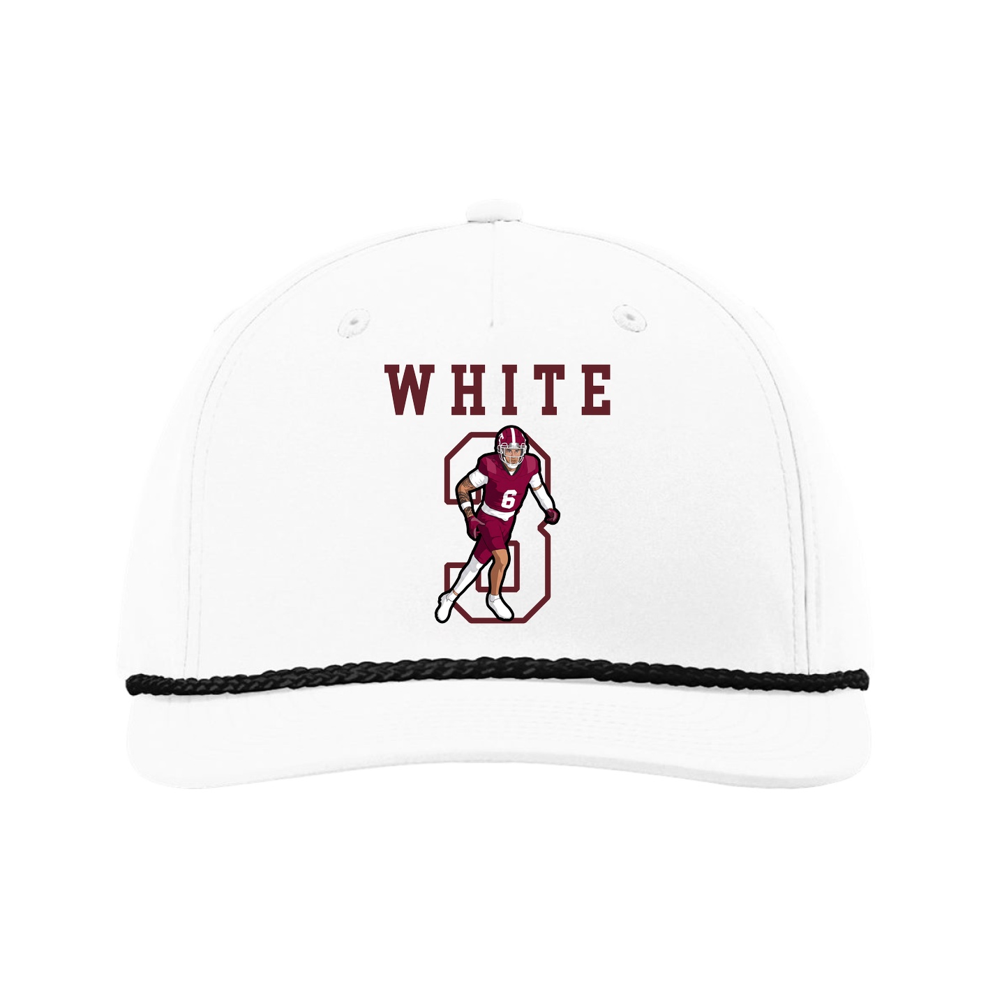 Five-Panel Classic Rope Cap — Shirsey in White