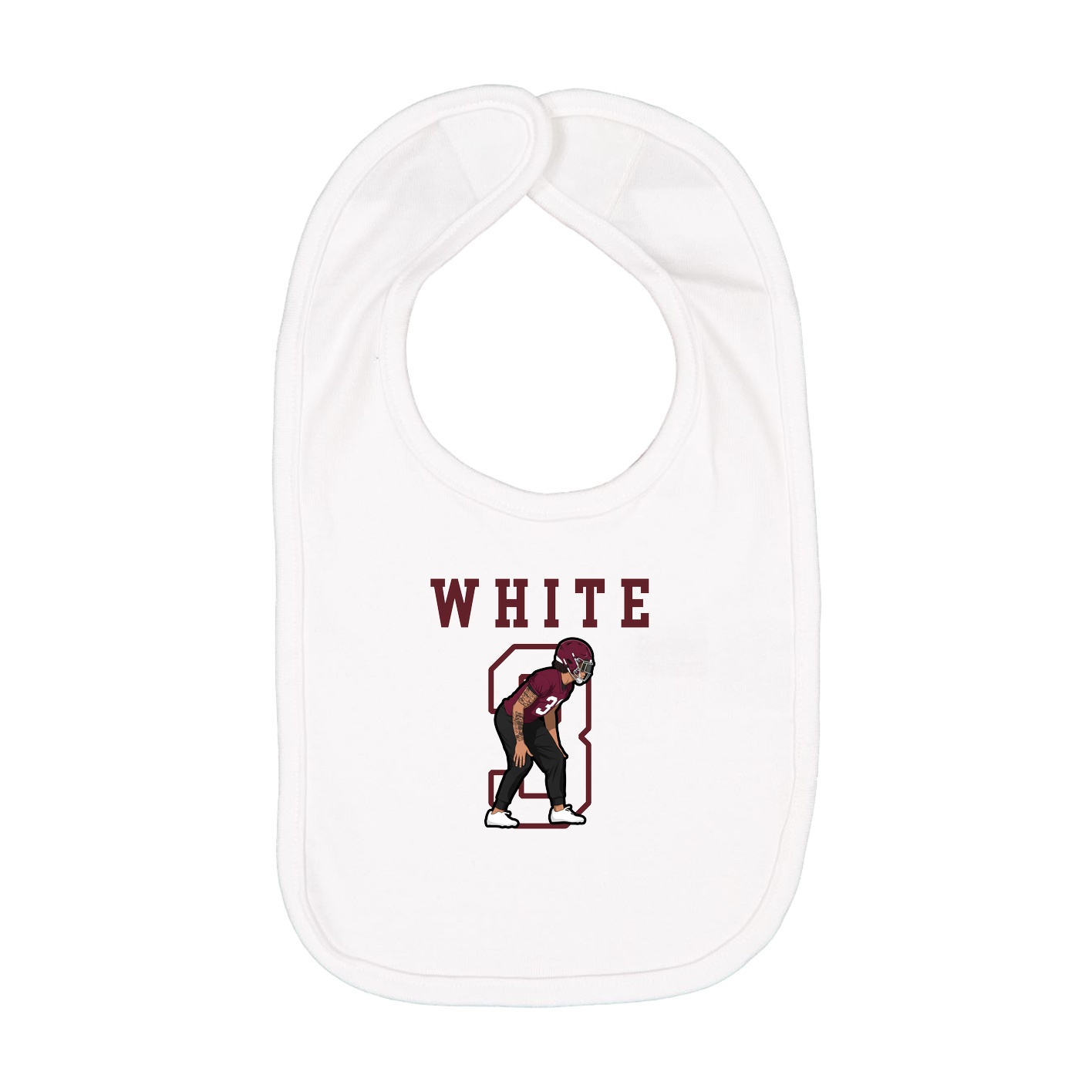 Infant Bib — Shirsey in White