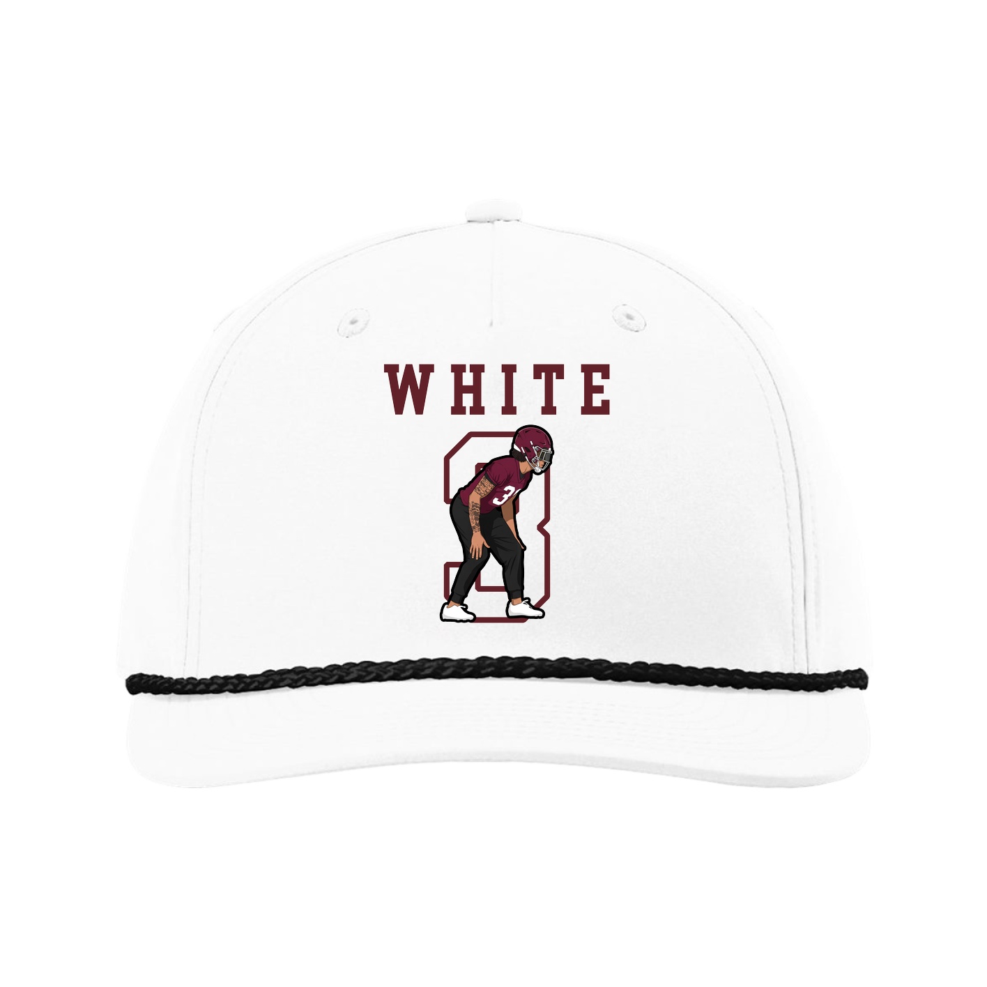 Five-Panel Classic Rope Cap — Shirsey in White