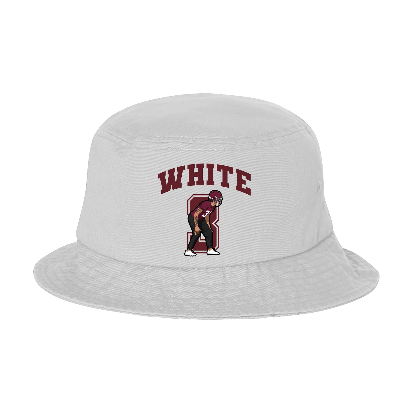 Bucket Cap — Number in White