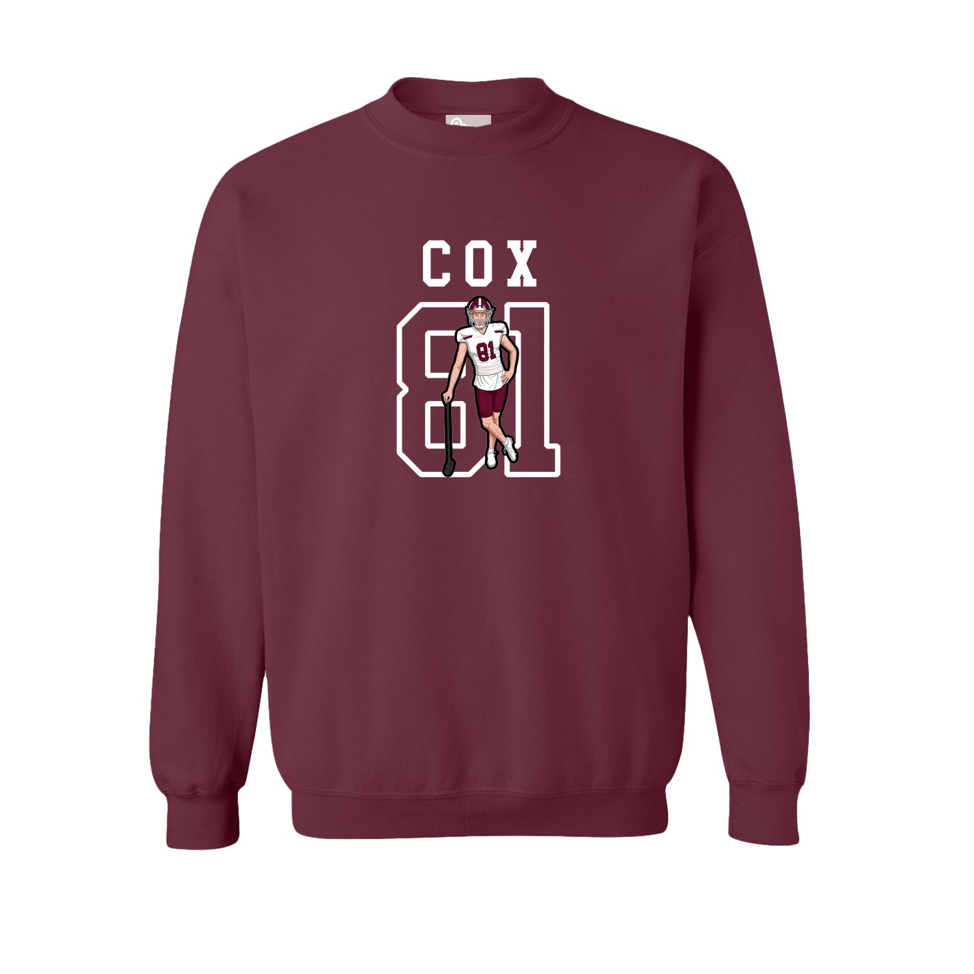 Fleece Crew — Shirsey in Maroon