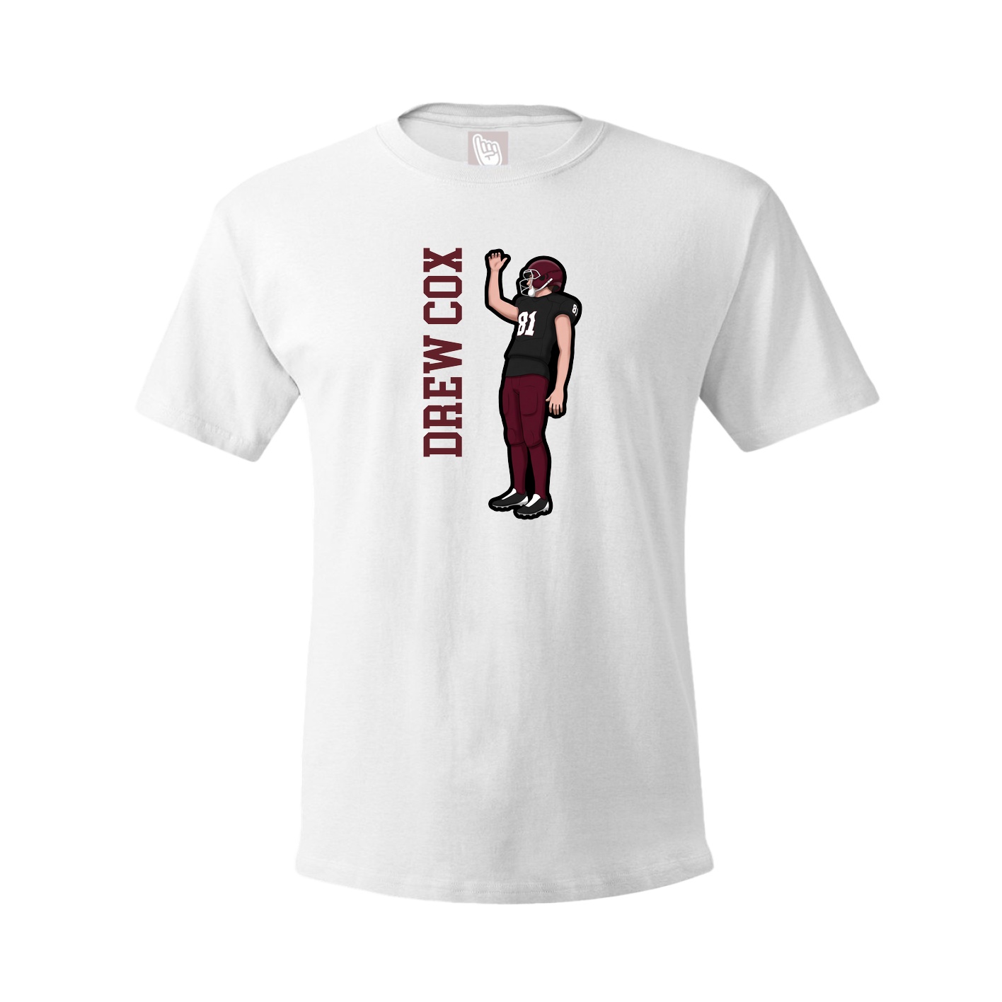 Tee — Name Vertical in White