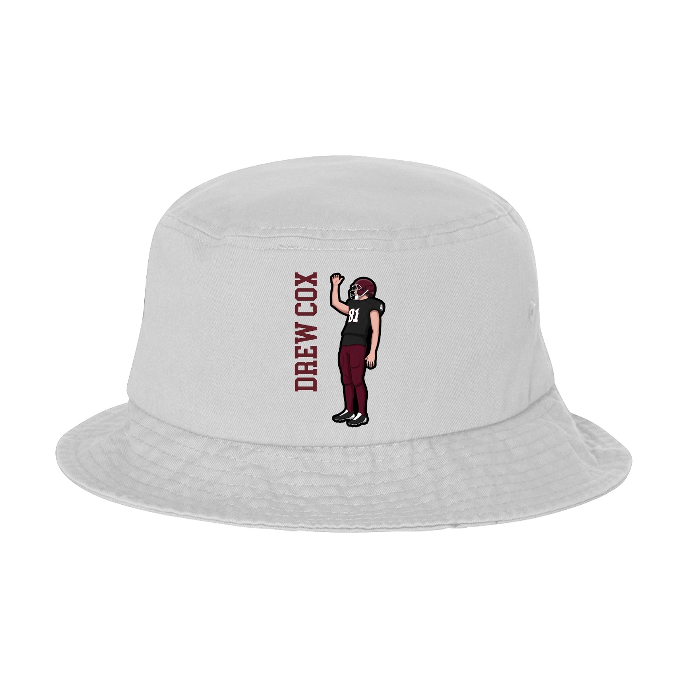 Bucket Cap — Name Vertical in White