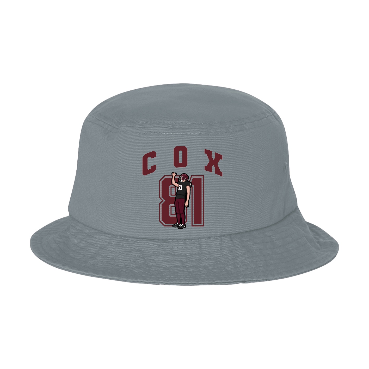 Bucket Cap — Number in Grey