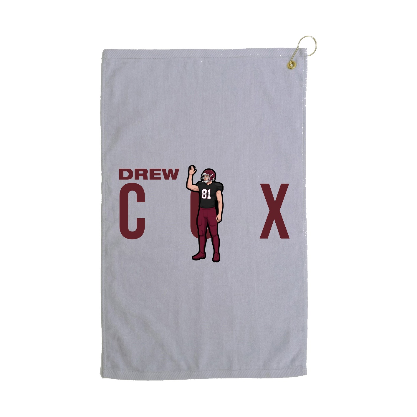 Golf Towel — Player Name in Grey