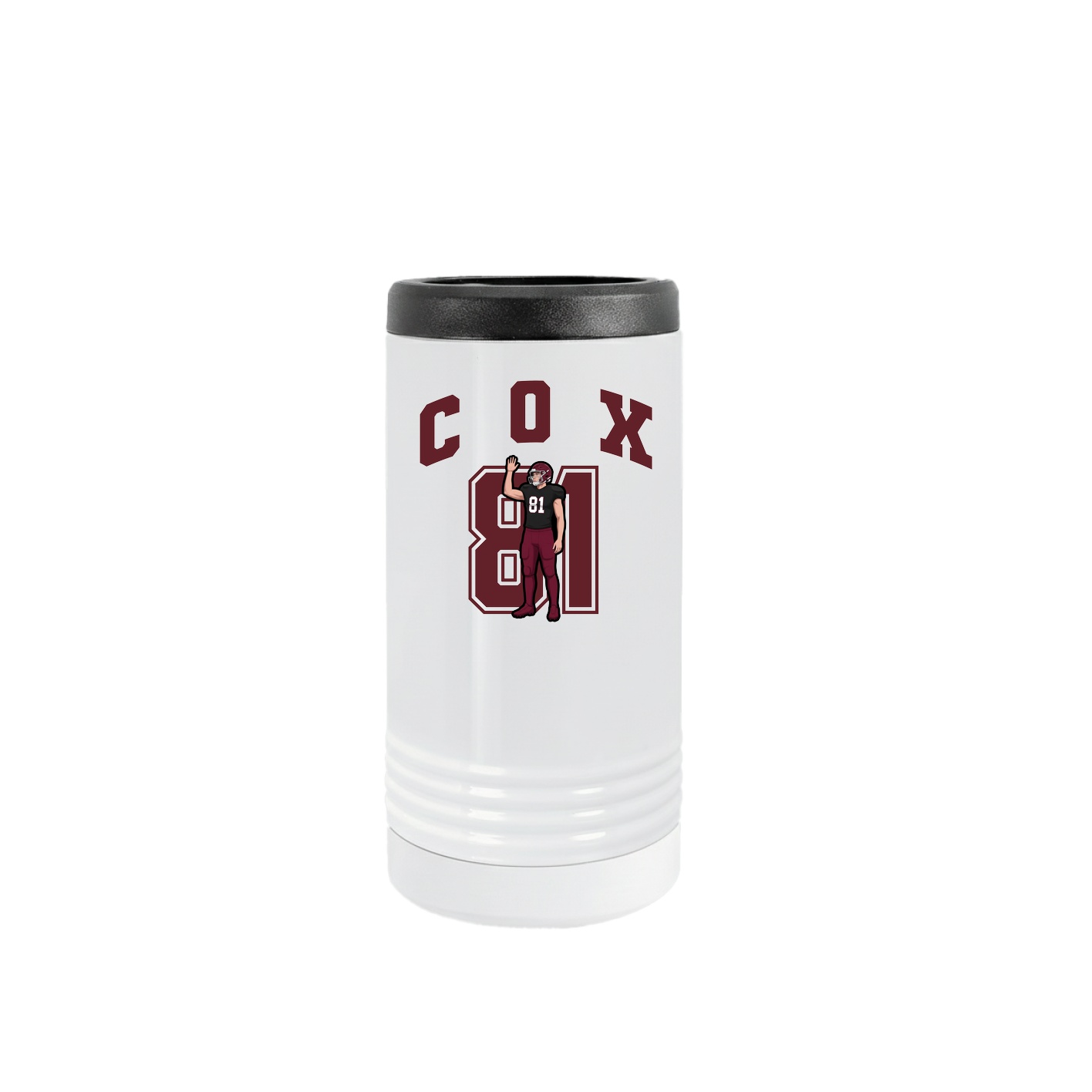 Slim Beverage Holder — Number in White