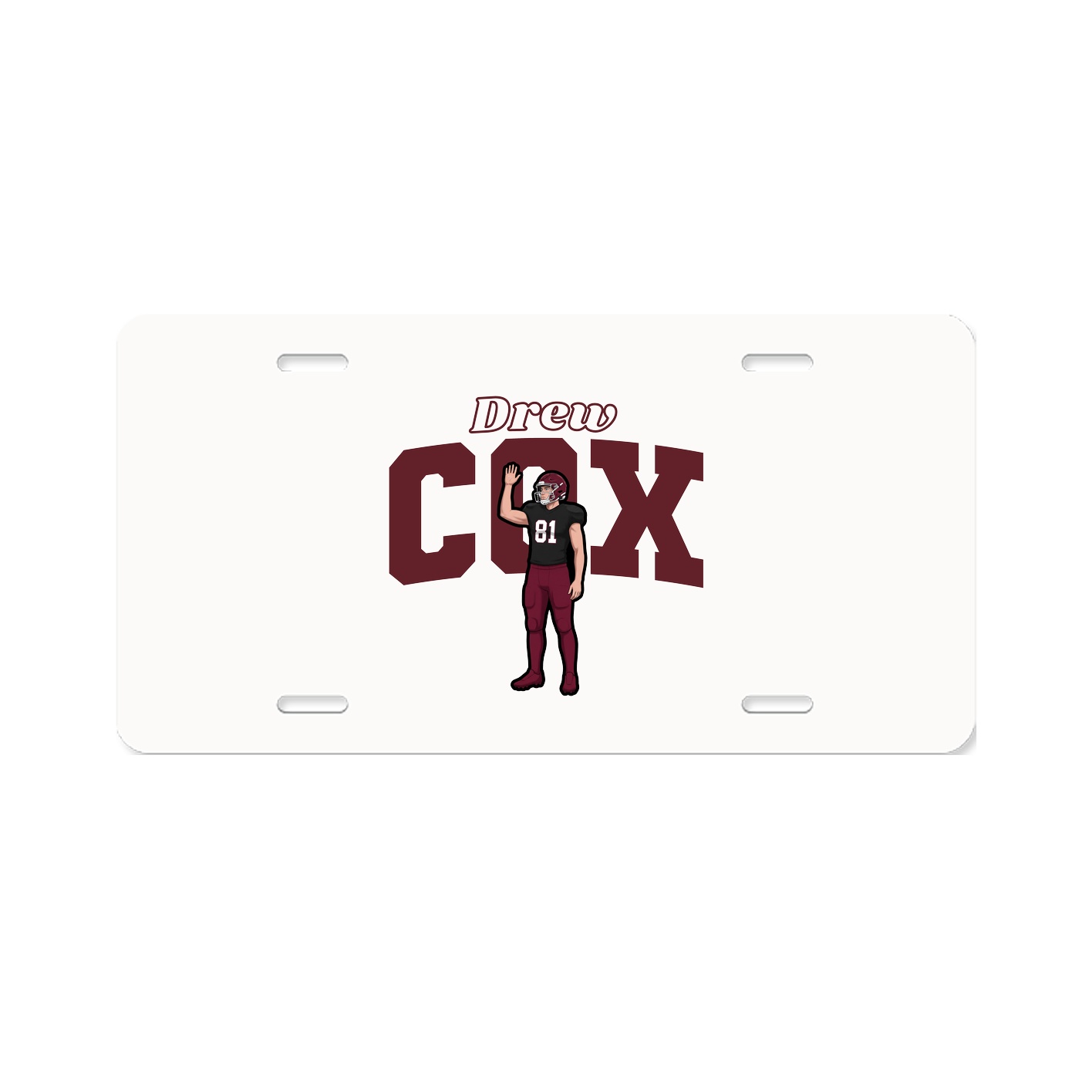 License Plate — Name Arch in Classic