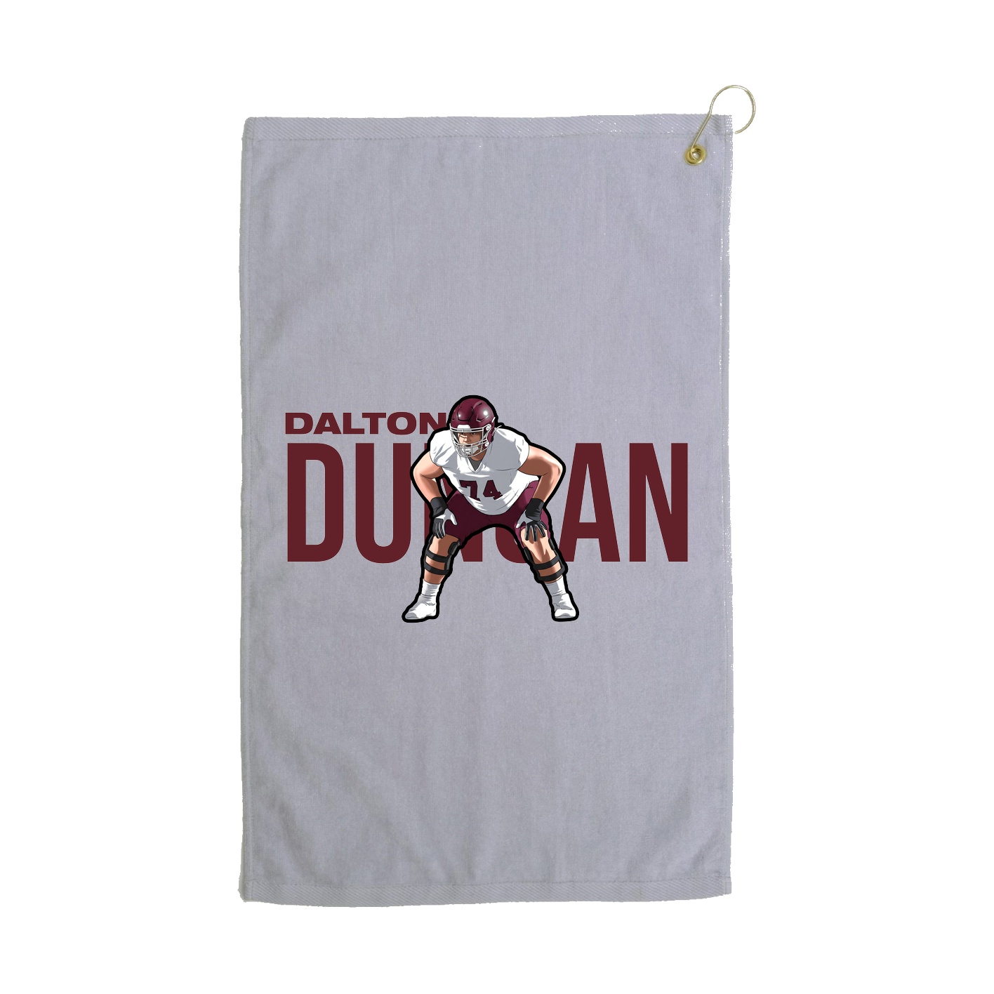 Golf Towel — Player Name in Grey