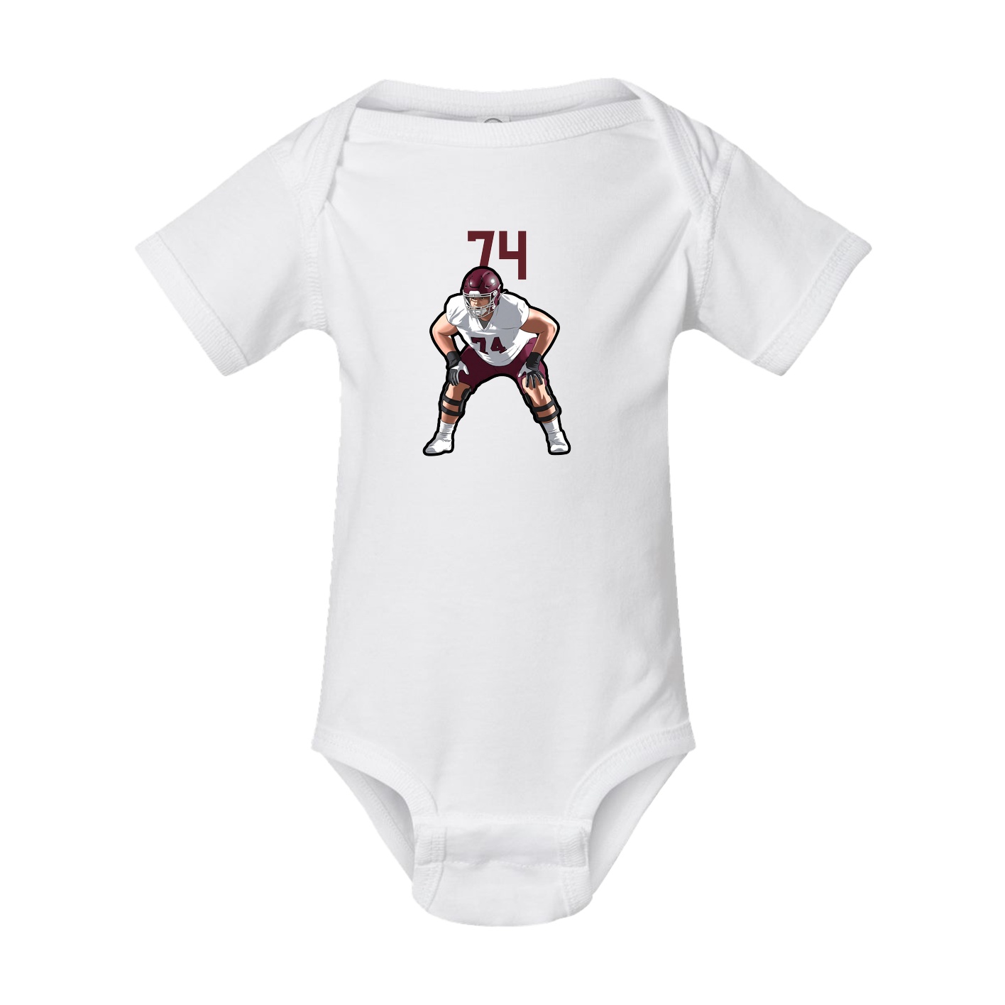 Baby Onesie — Number Top in White