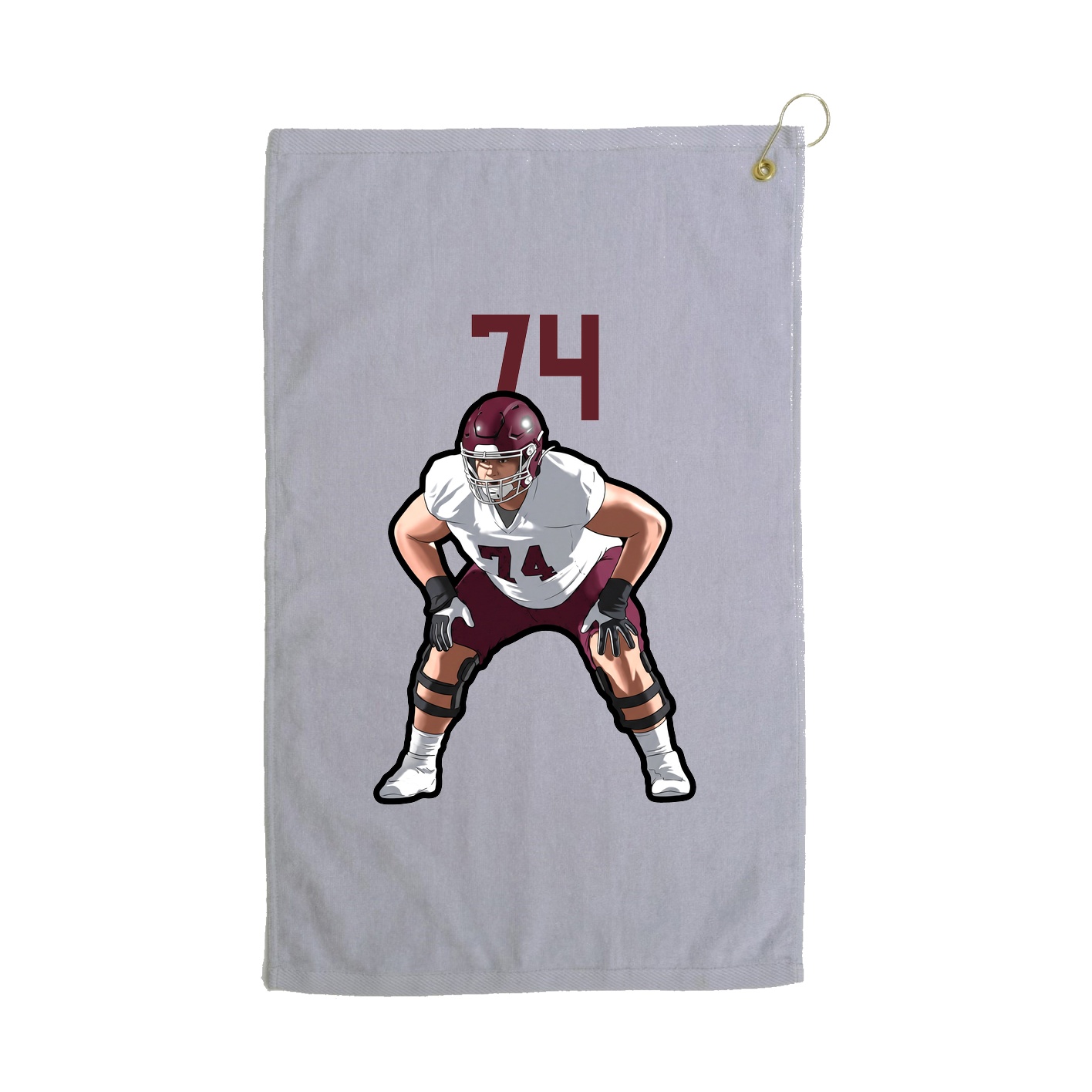 Golf Towel — Number Top in Grey