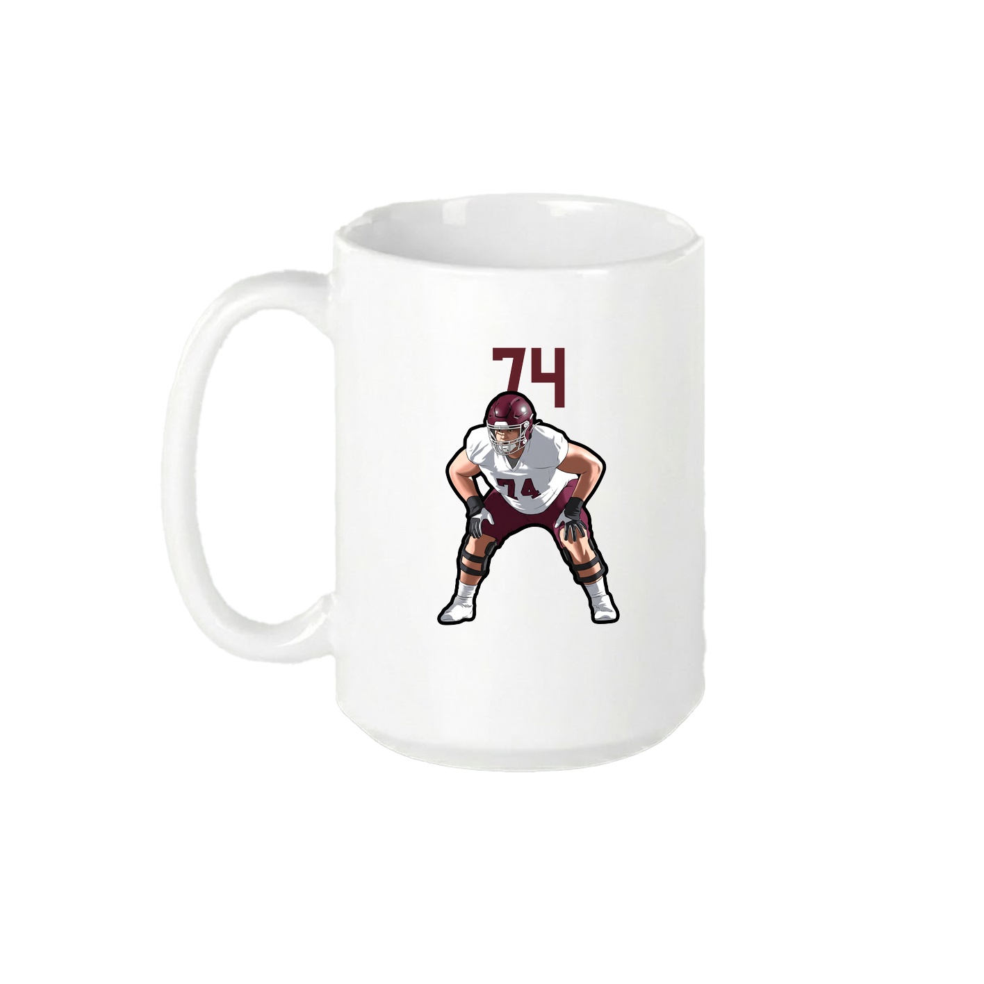 15oz Coffee Mug — Number Top in White
