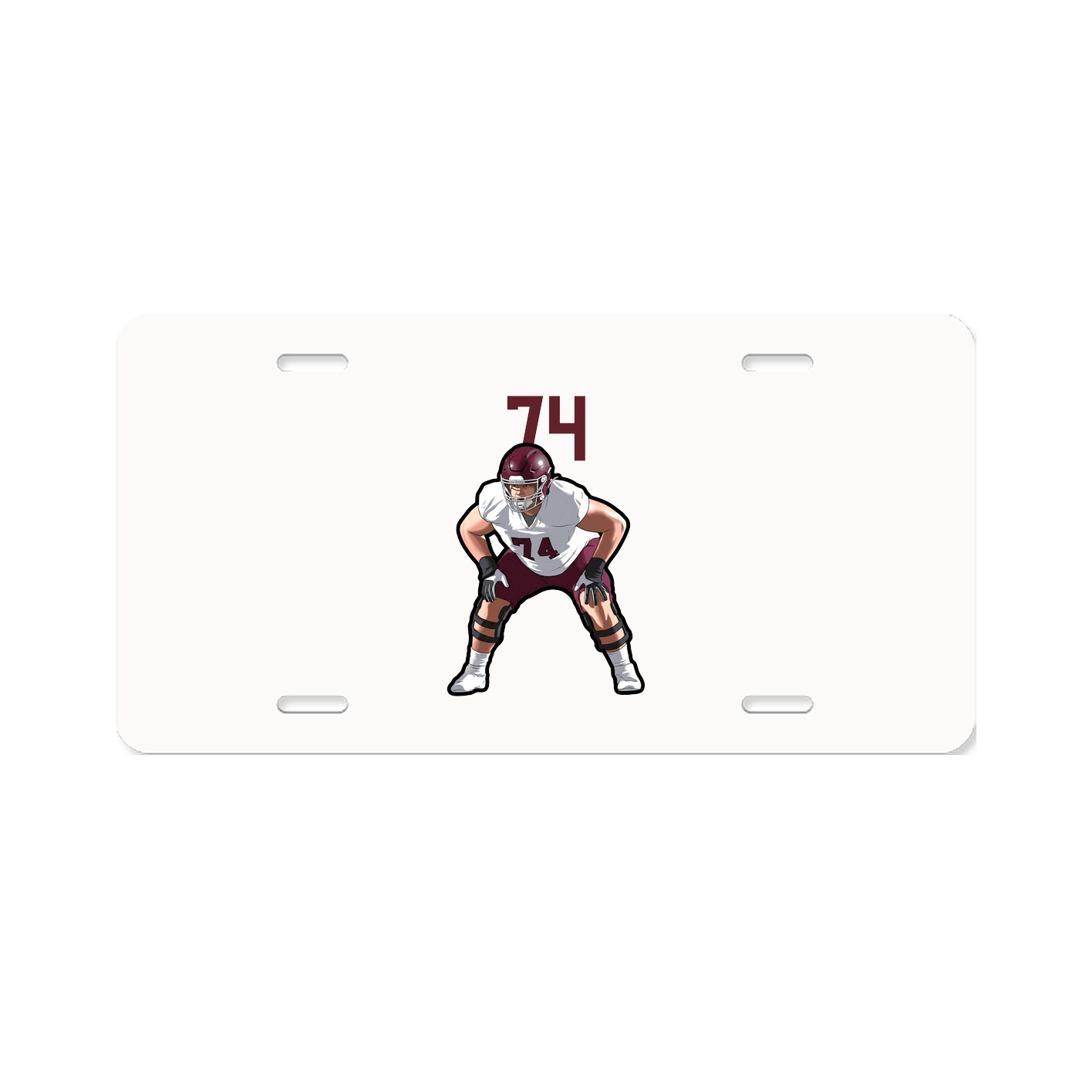 License Plate — Number Top in Classic