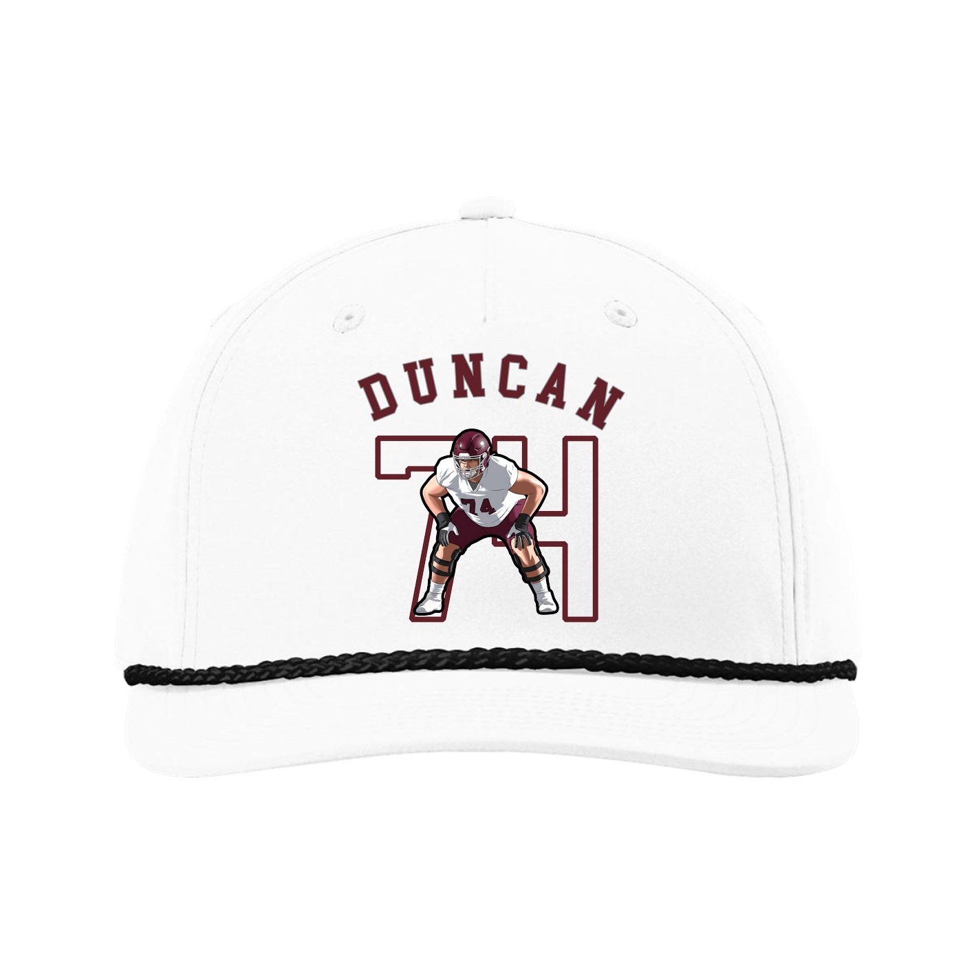 Five-Panel Classic Rope Cap — Shirsey Arch in White