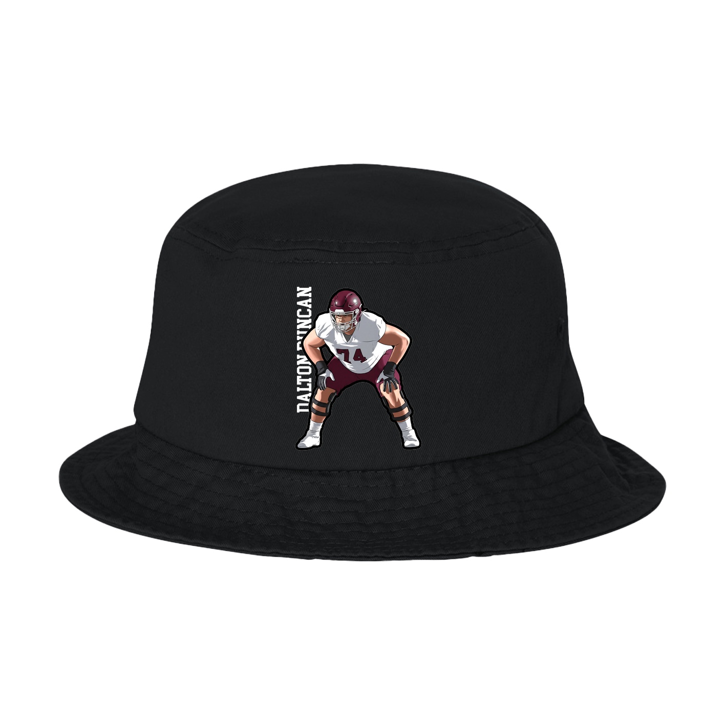 Bucket Cap — Name Vertical in Black