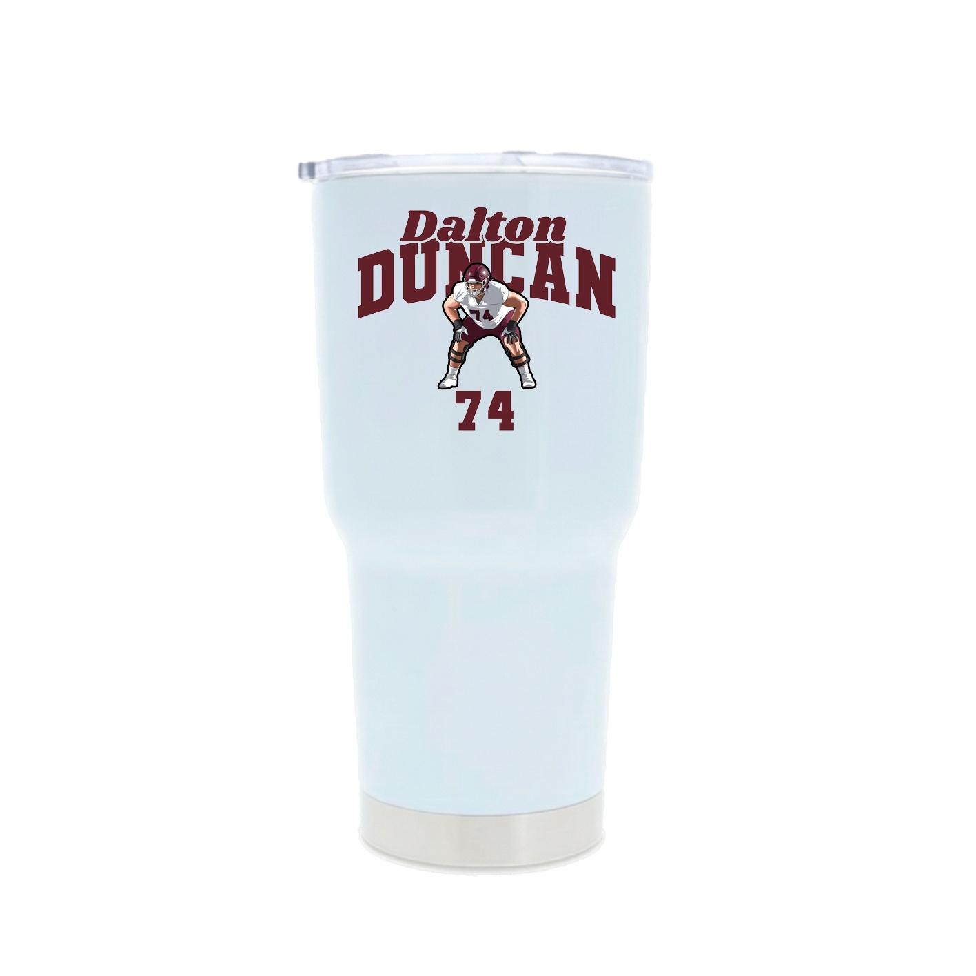 30oz Stainless Steel Tumbler — Signature Arch in White