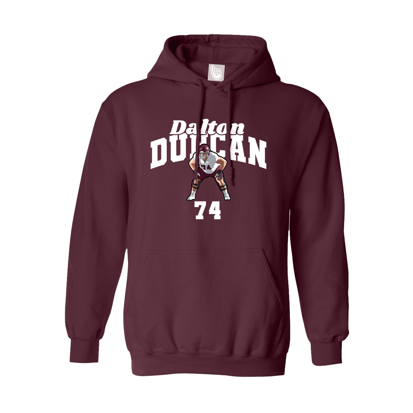 Hoodie — Signature Arch in Maroon