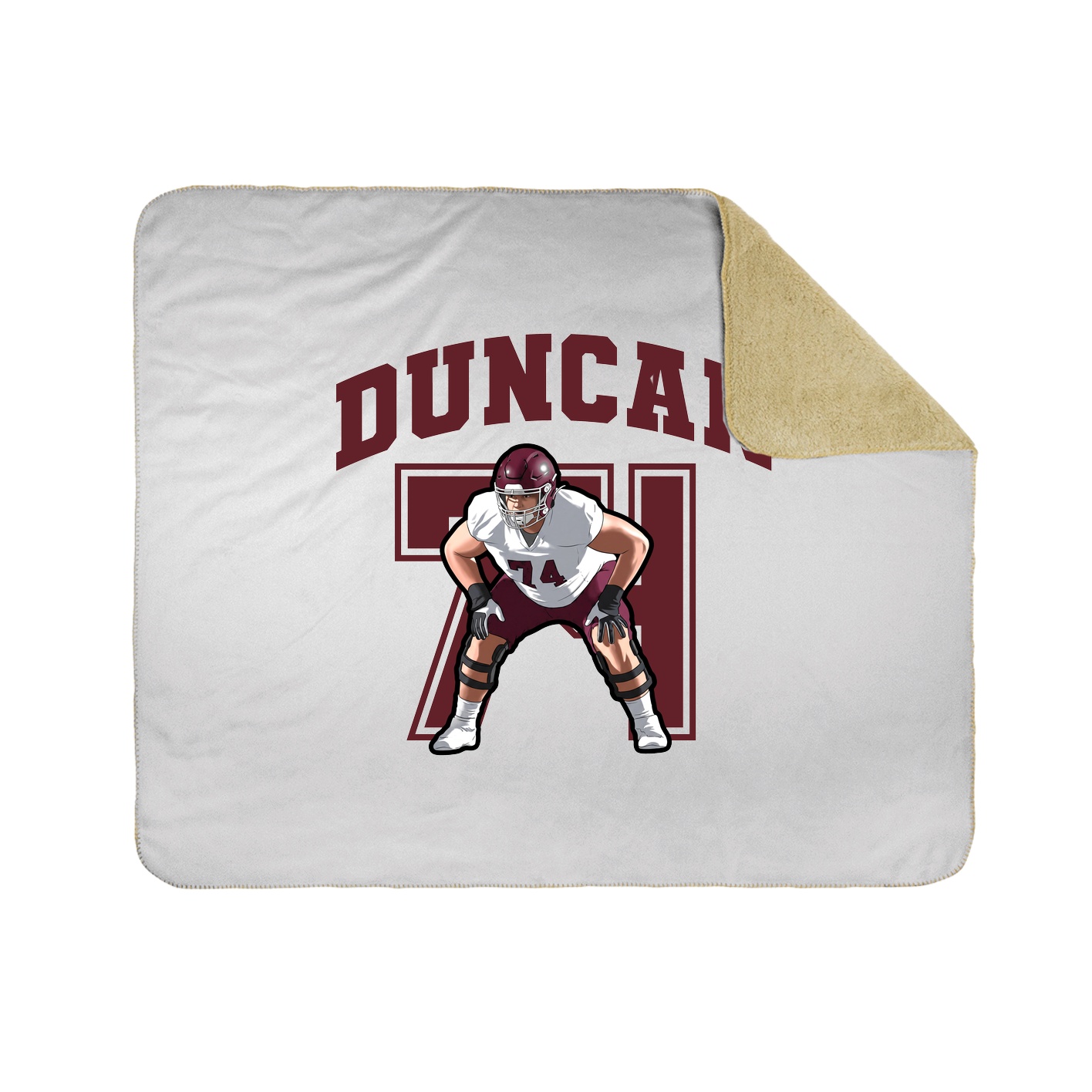 Throw Blanket — Number in White