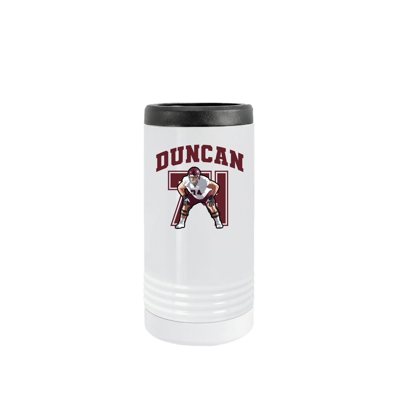 Slim Beverage Holder — Number in White