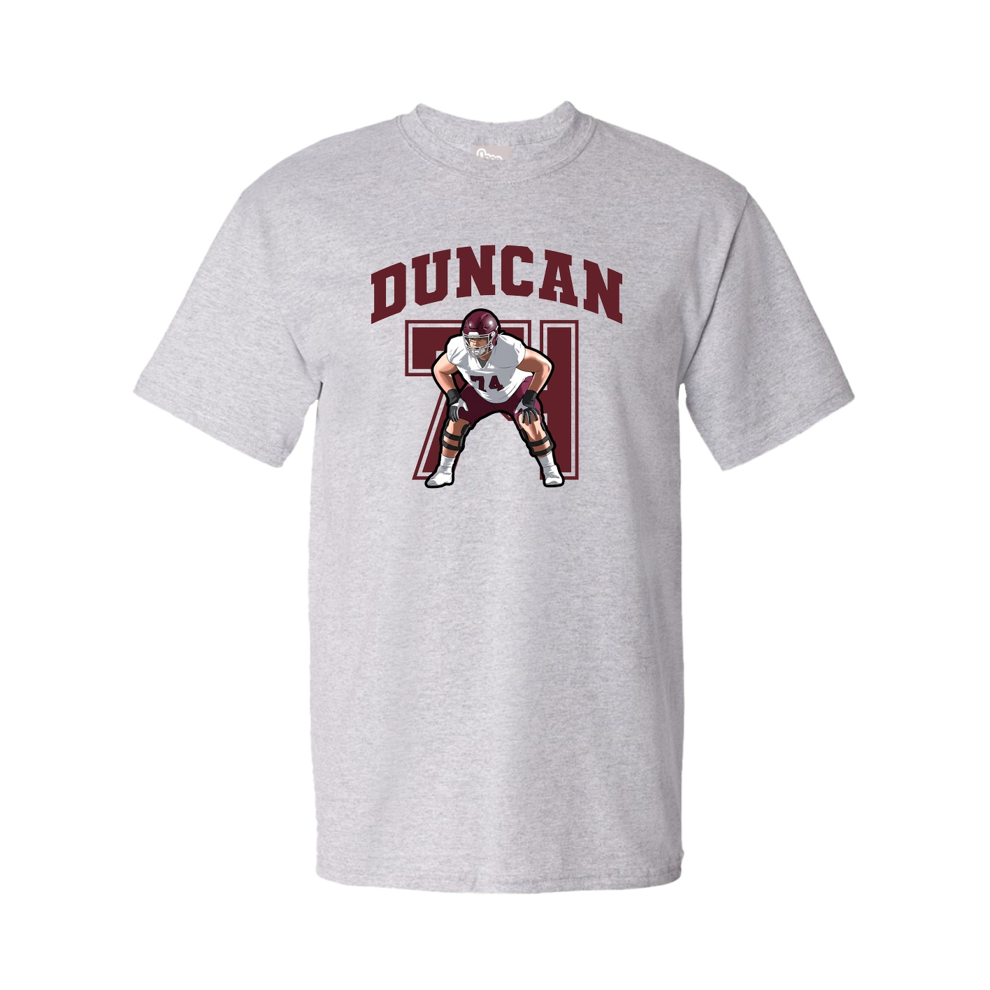Youth Tee — Number in Grey