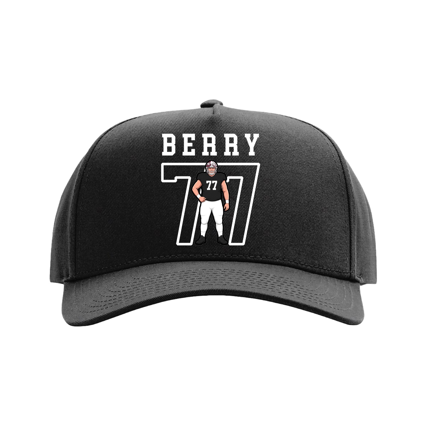 Full Fabric Five-Panel Champ Cap — Shirsey in Black