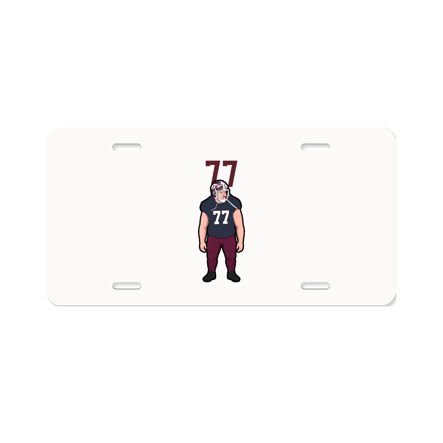 License Plate — Number Top in Classic