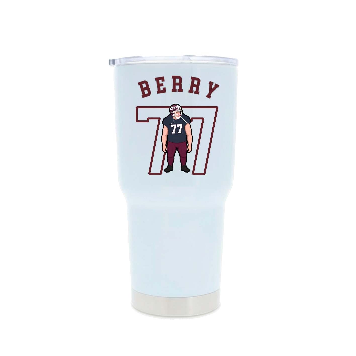 30oz Stainless Steel Tumbler — Shirsey Arch in White