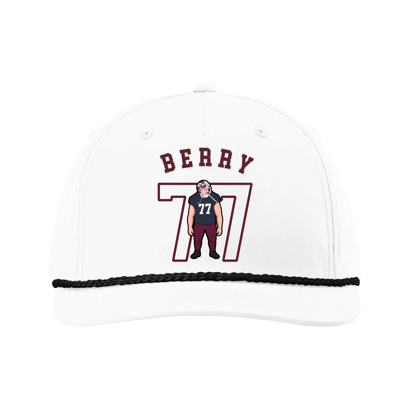 Five-Panel Classic Rope Cap — Shirsey Arch in White