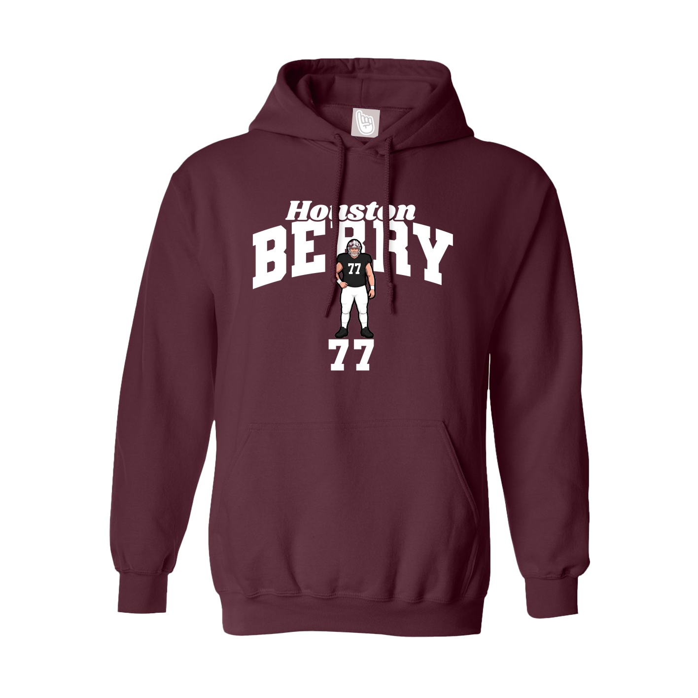 Hoodie — Signature Arch in Maroon