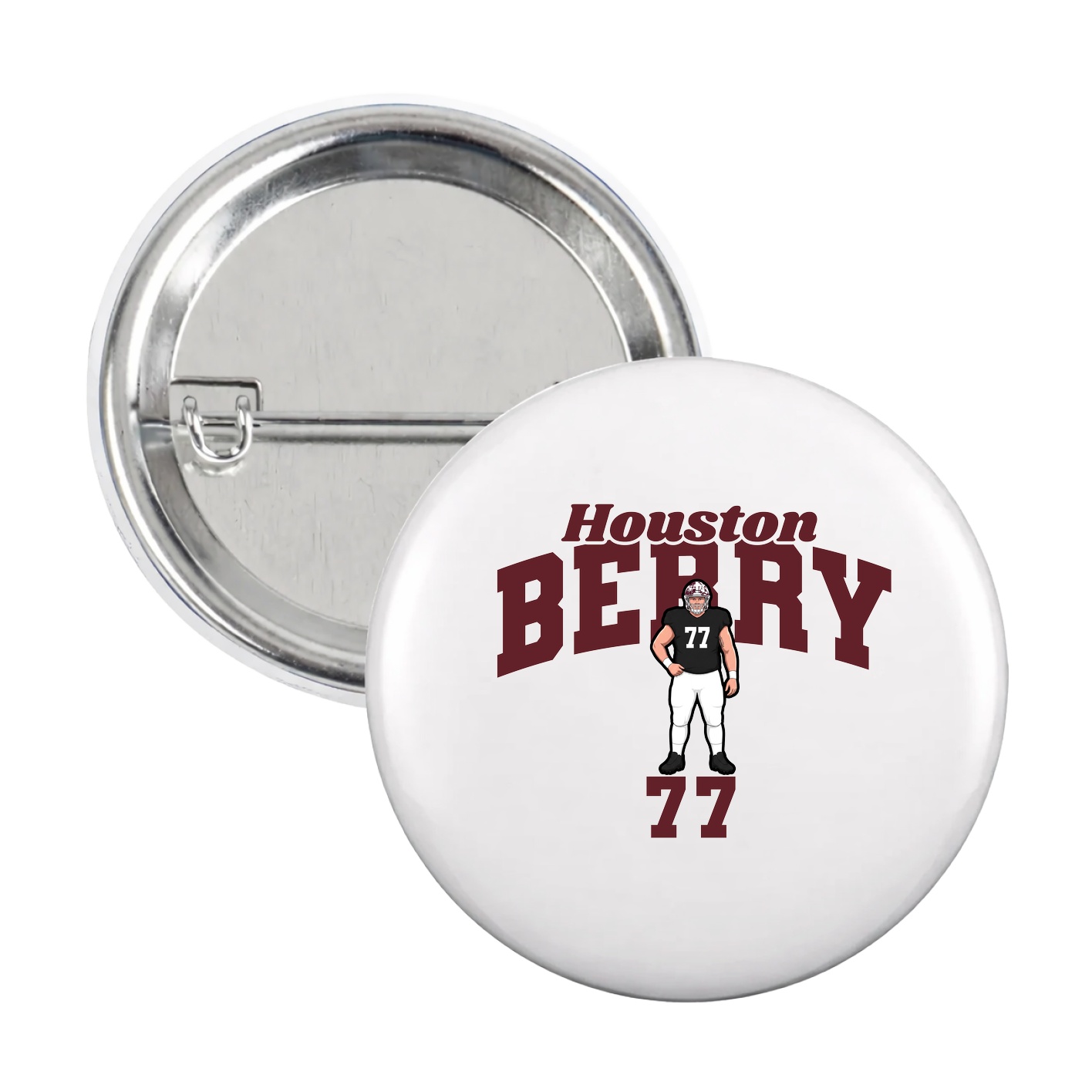 Game Day Button — Signature Arch in White