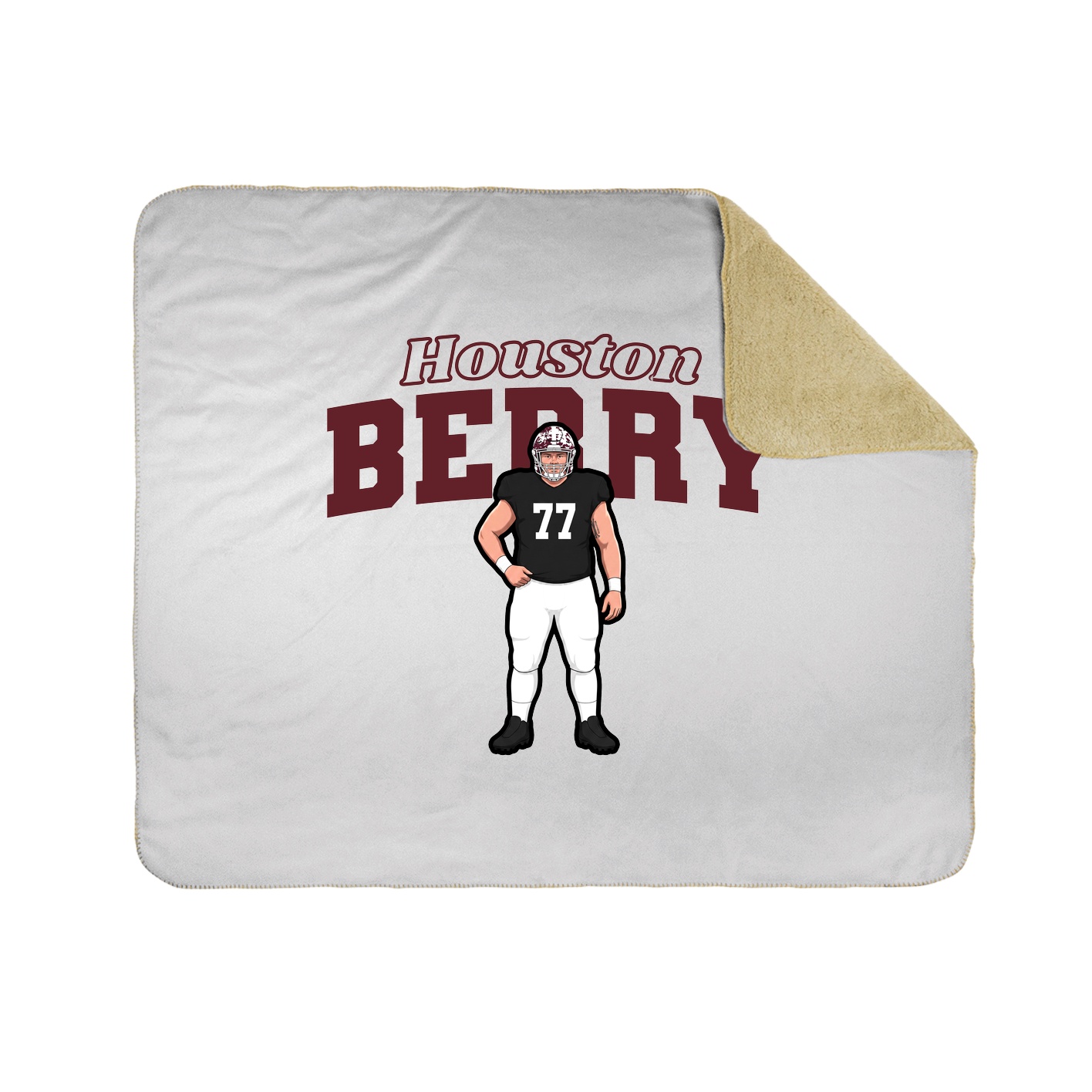 Throw Blanket — Name Arch in White