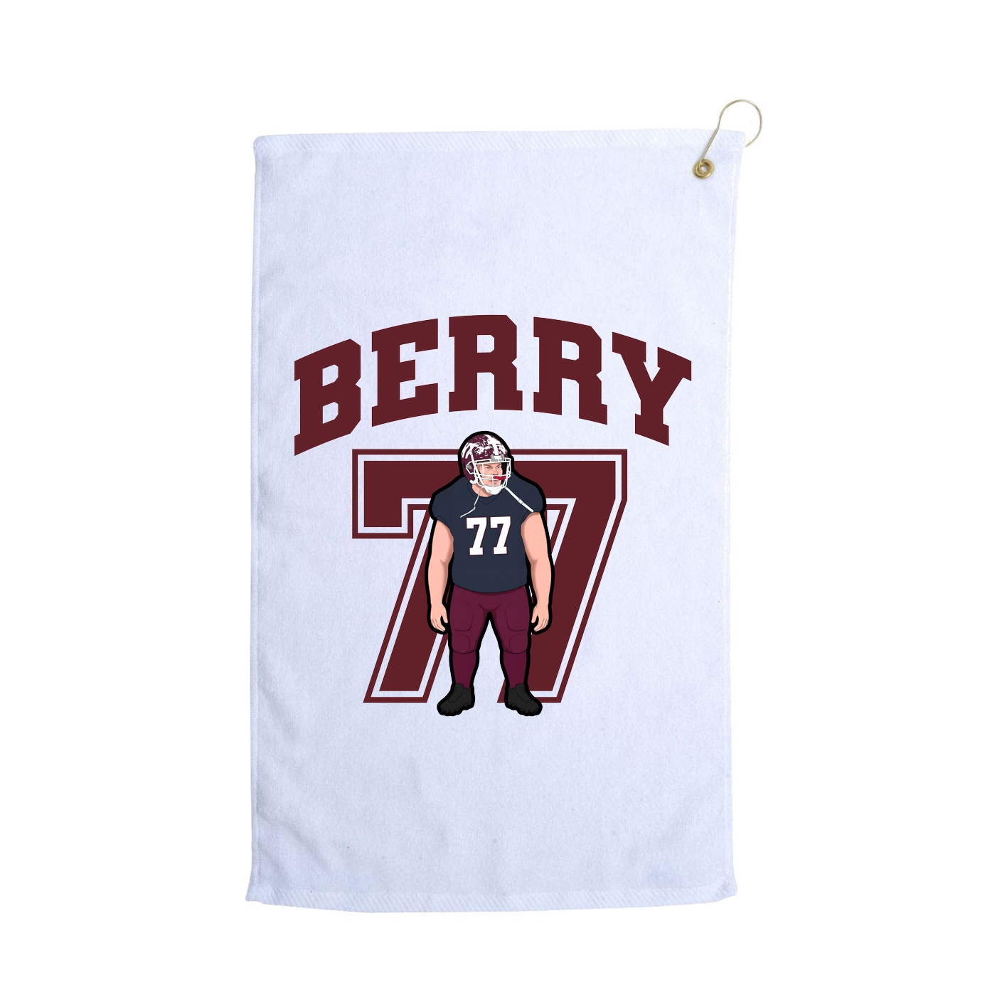 Golf Towel — Number in White