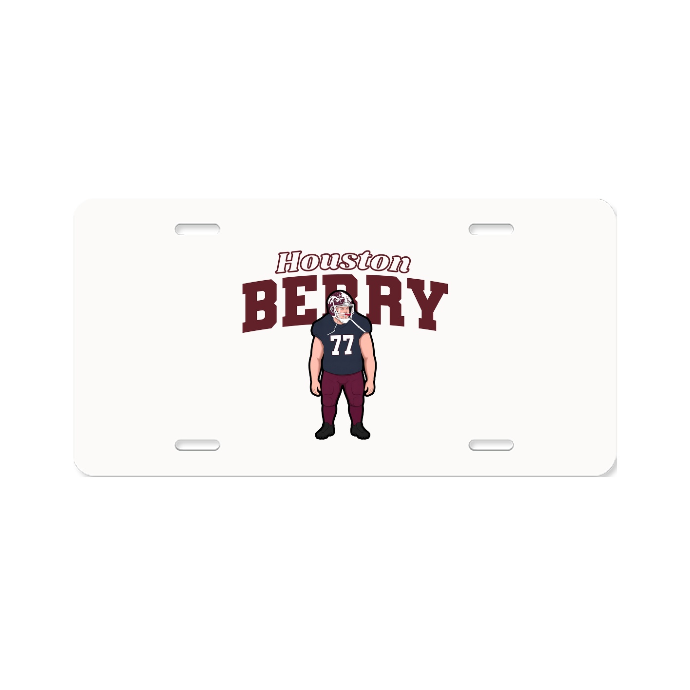 License Plate — Name Arch in Classic