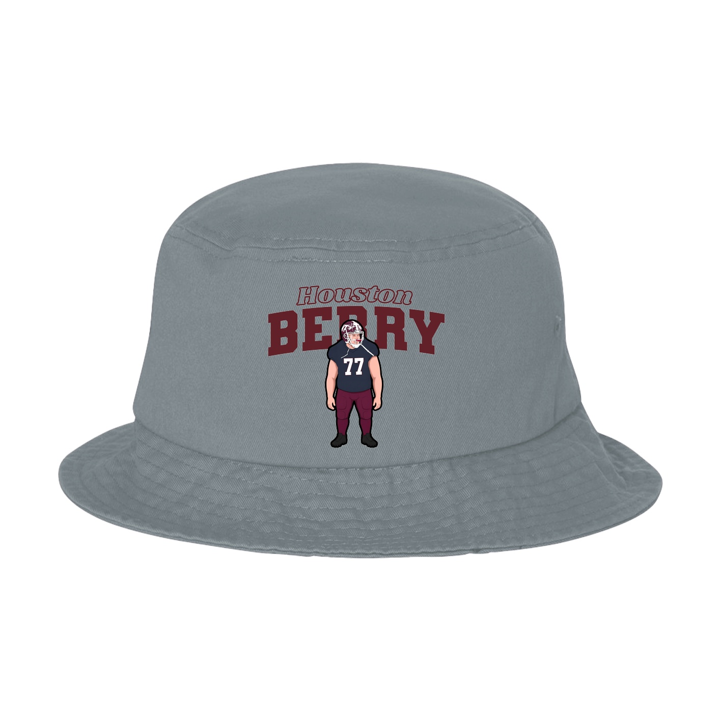 Bucket Cap — Name Arch in Grey