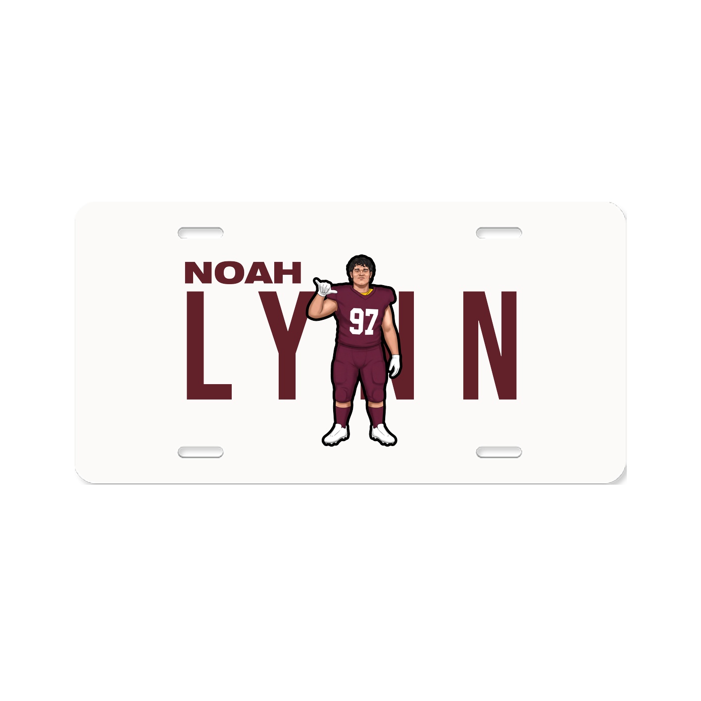 License Plate — Player Name in Classic